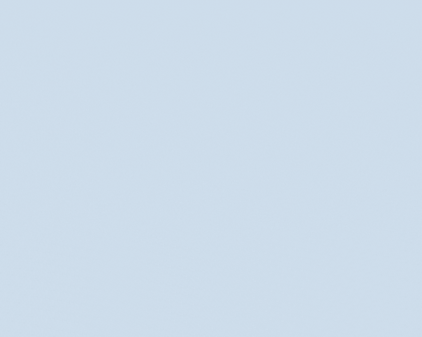 A computer screen displaying a blank blue background.