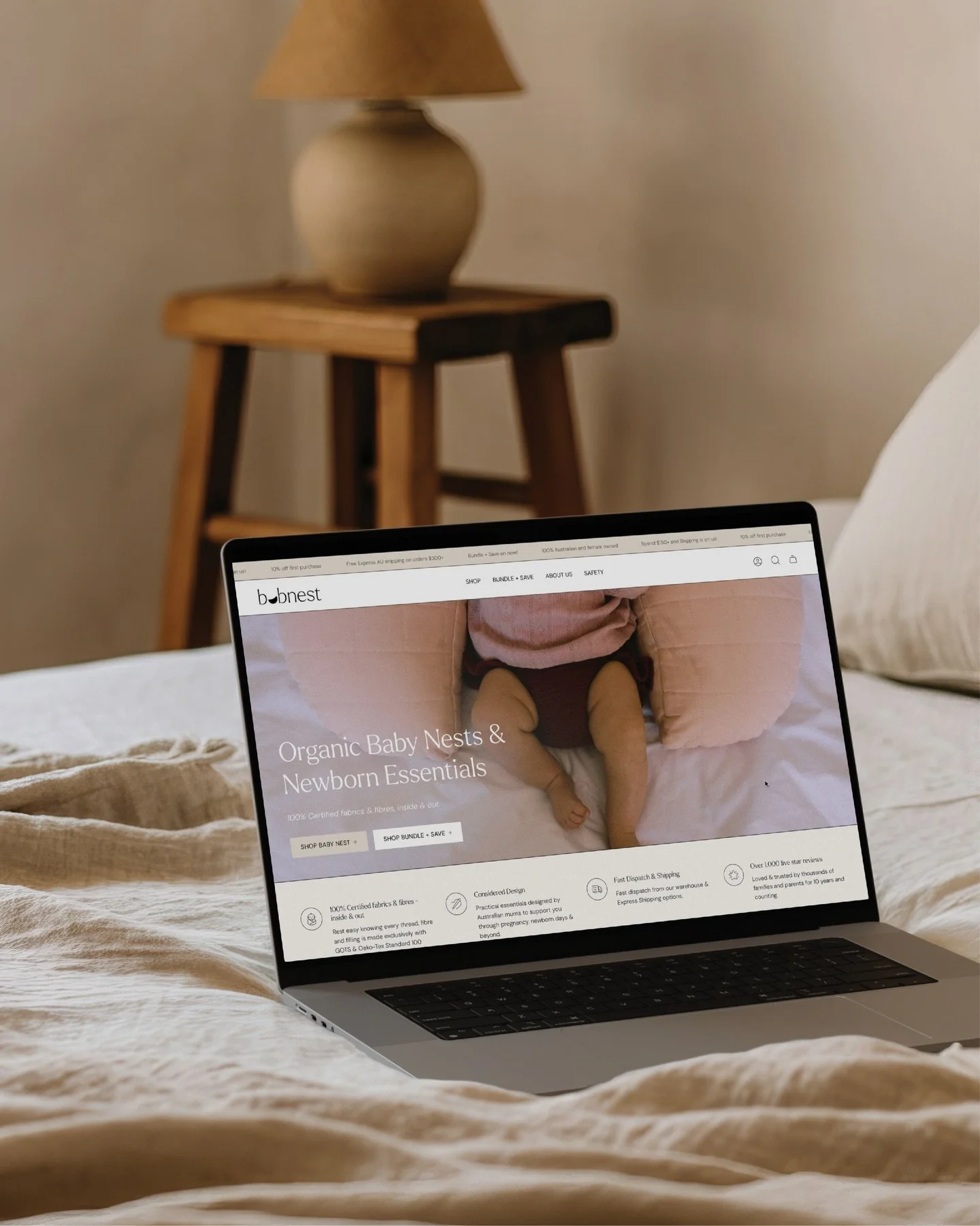 A gentle new digital home for @bubnest 🤍 
We designed and rebuilt the Bubnest Shopify website from the ground up, creating a calm and intuitive space that feels soft to navigate, easy to shop, and reflective of the care behind every product. 
From c