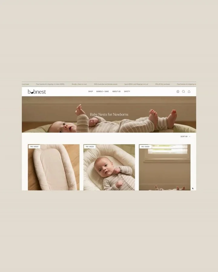 Designed with intention, right down to the smallest detail 🤍

Each @bubnest product page was thoughtfully custom designed to both nurture and convert. Features, materials, sibling swatches, and real customer reviews are gently highlighted to help pa