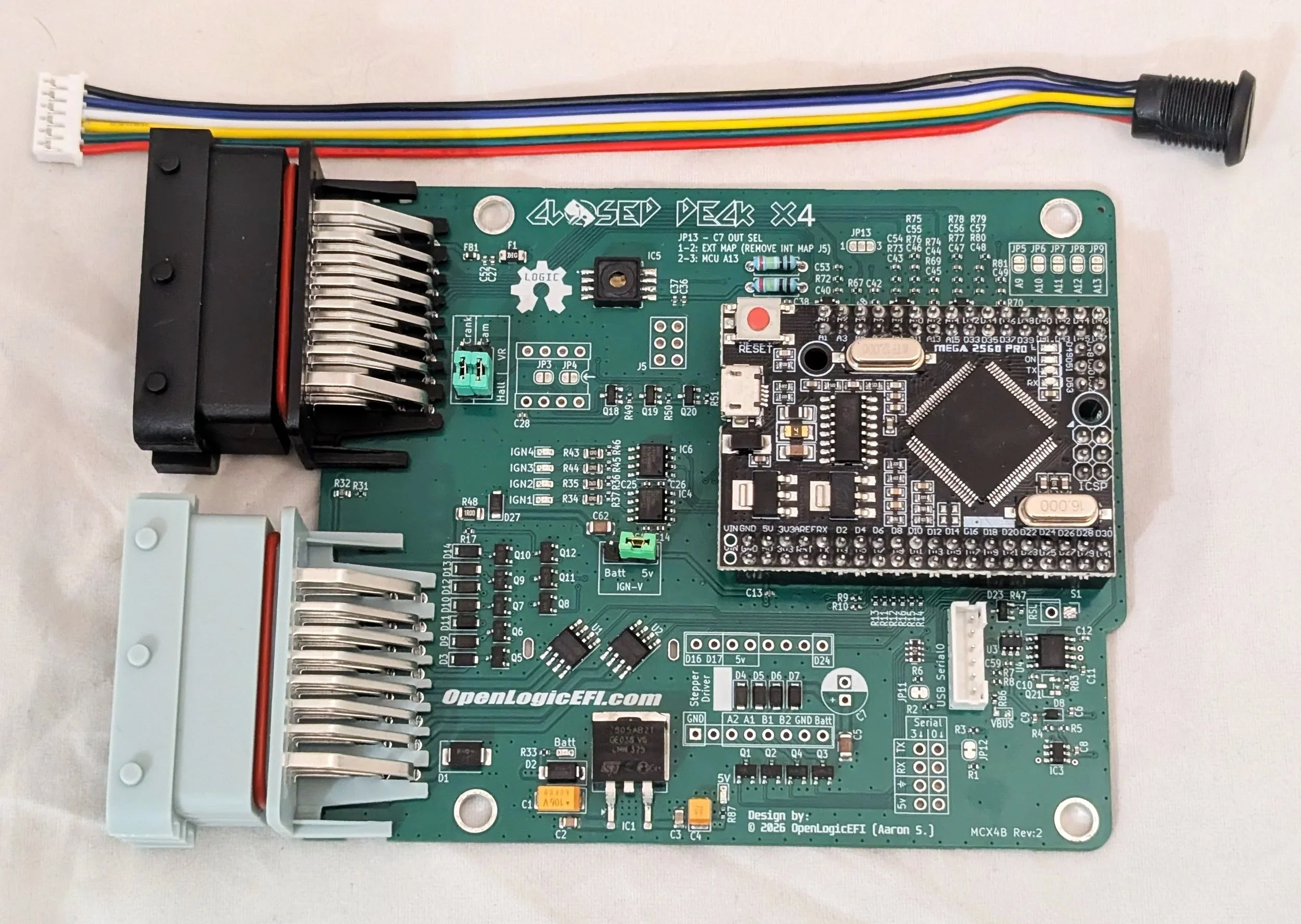 Closed Deck X4 Assembled PCB with Connectors - NO CASE