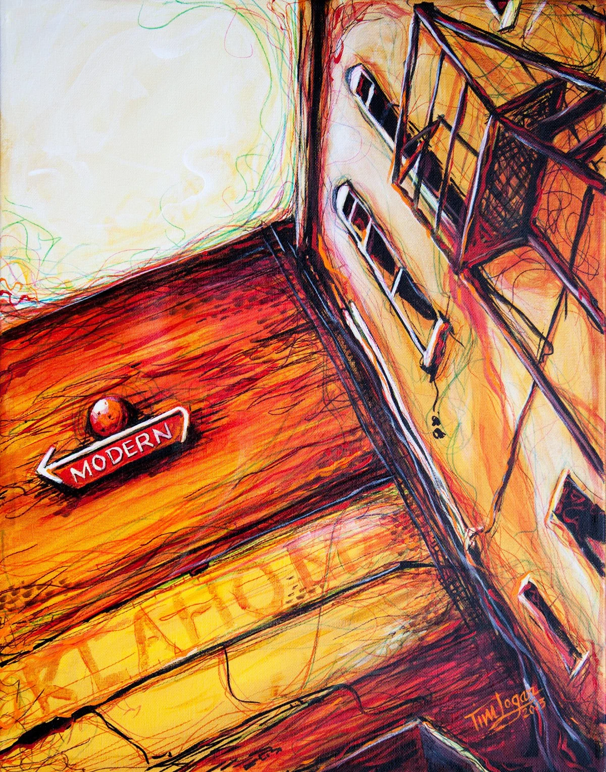 "Modern Times" – Alley in Downtown Bentonville, AR – SOLD