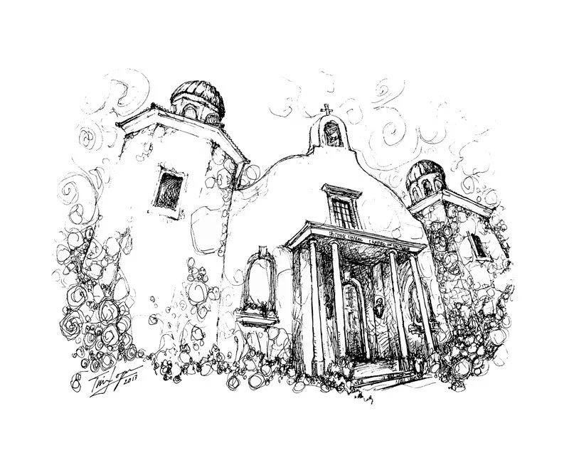 "Chapel on the Creeks" – Pen and Ink – Rogers, AR – SOLD