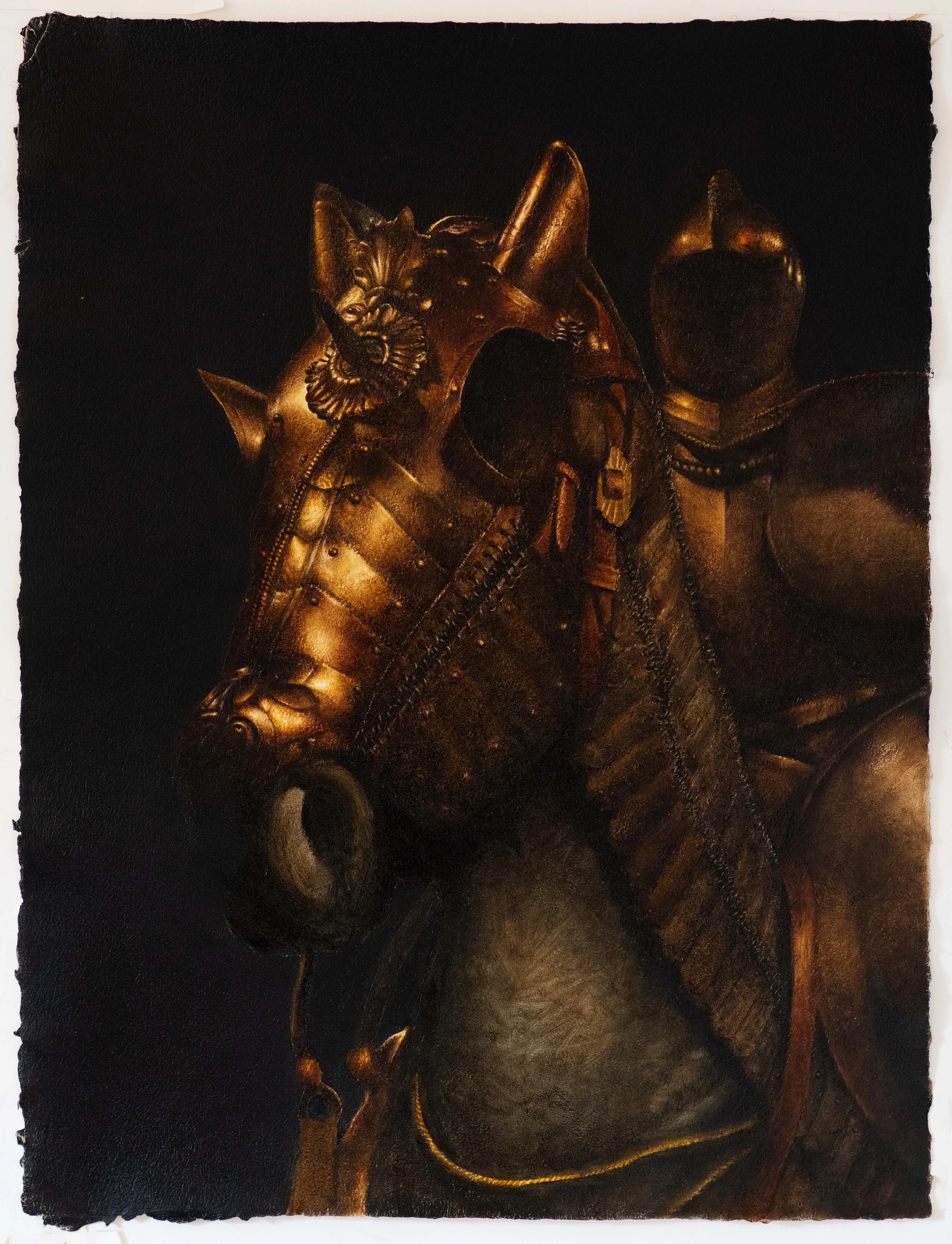 Oil paint on paper handmade by the artist | 24"x18"