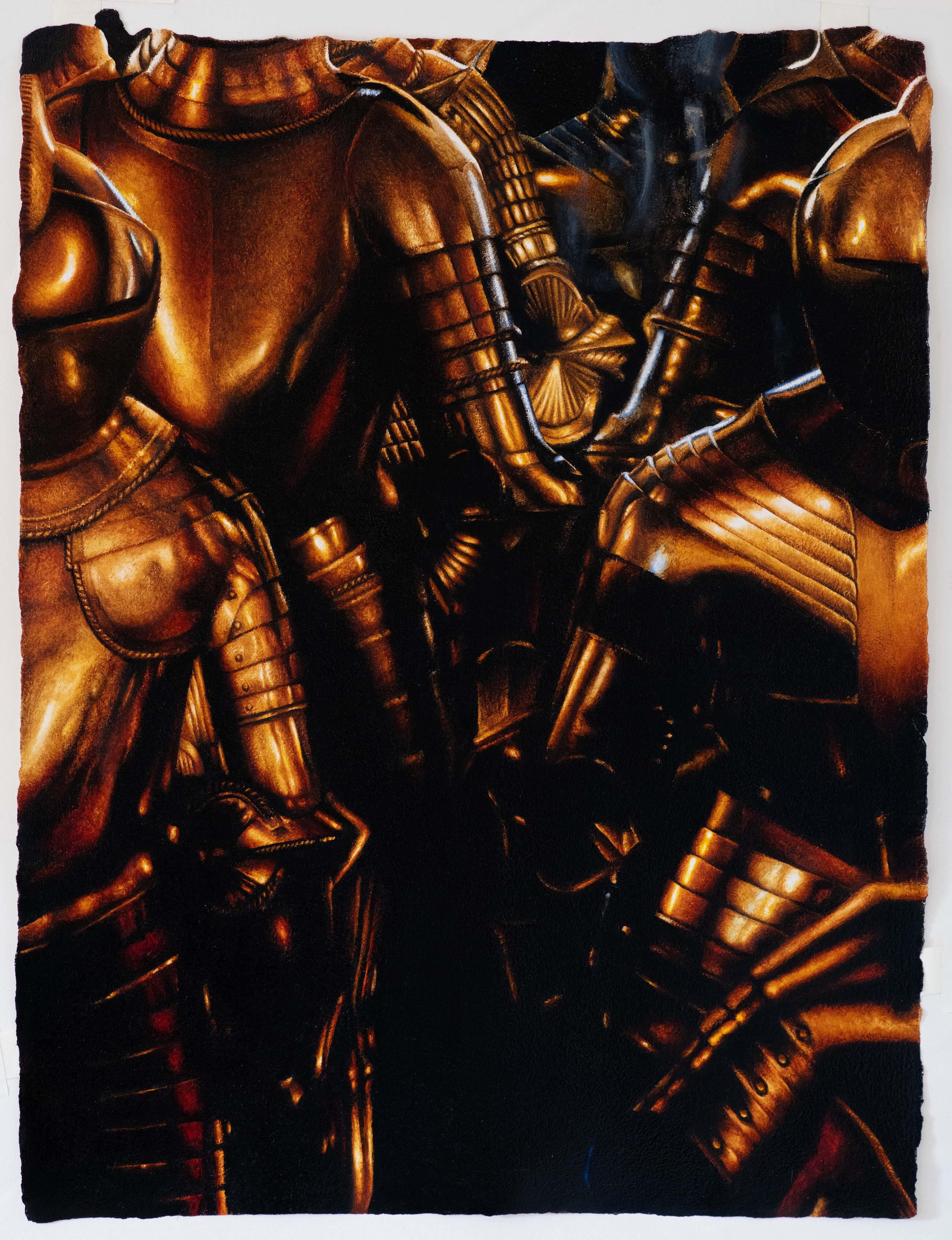 Oil paint on paper handmade by the artist | 24"x18"