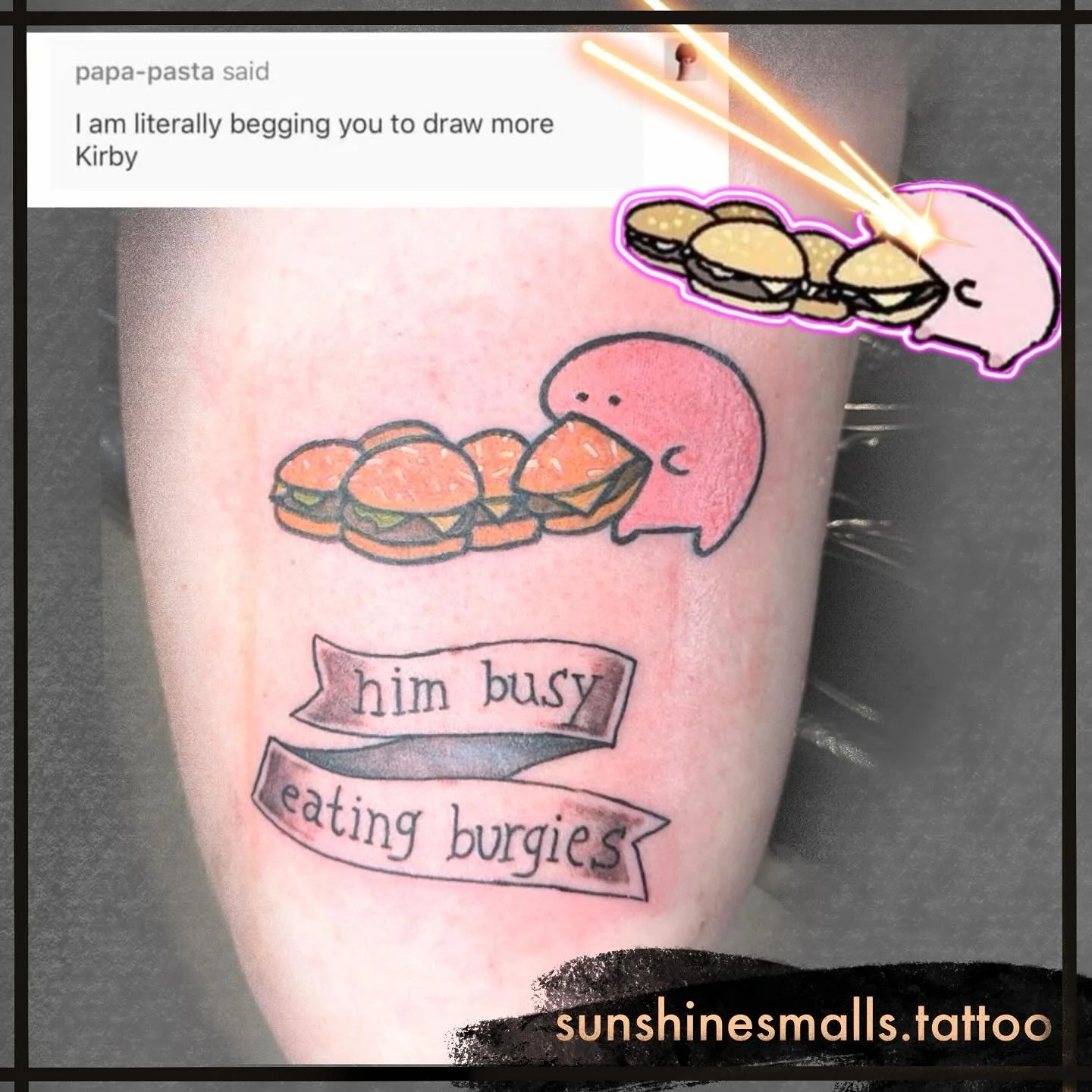 I&rsquo;ve been wanting to do this one for a while

#mitattoo #michigantattoo #kirby #kirbytattoo #himbusyeatingburgies #nintendotattoo