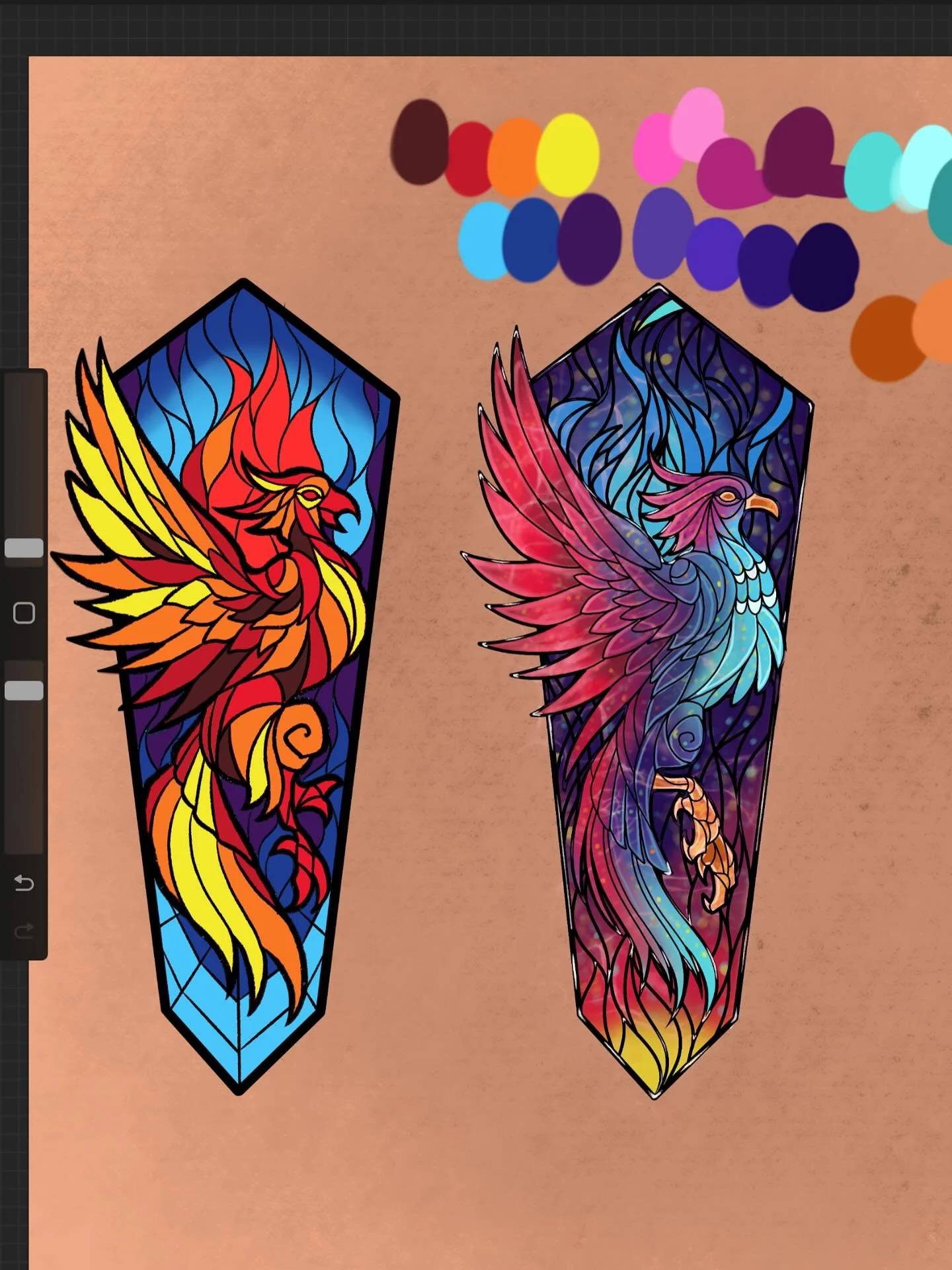 I am the master of &ldquo;trust the process&rdquo;. Left one was my original sketch, second one is finished. Time for bed yall god damn