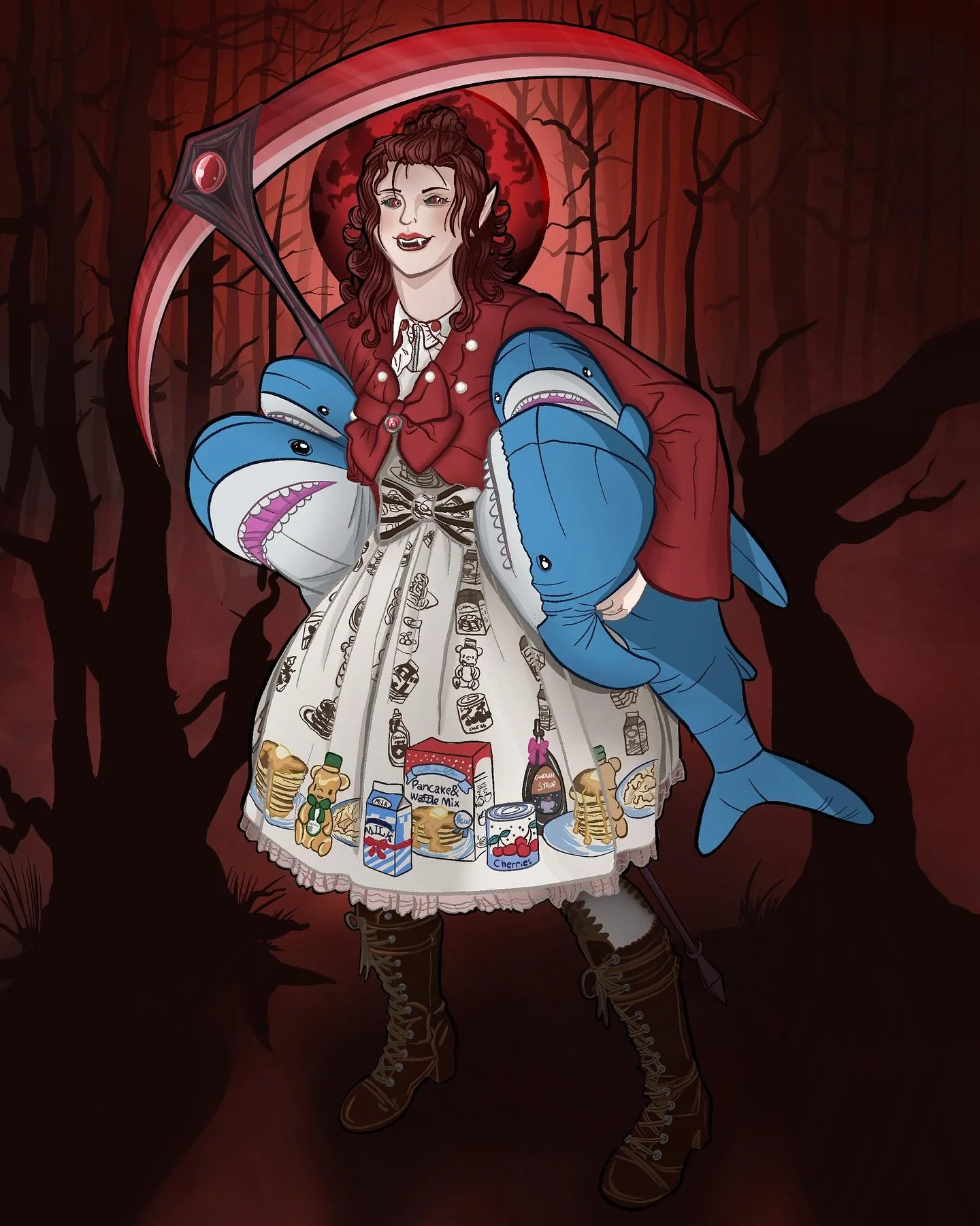 I love vampires, especially my head empty girlie Carmen. 🧛🏻&zwj;♀️🩸🦇#characterart #dungeonsanddragons #vampire #dhampir