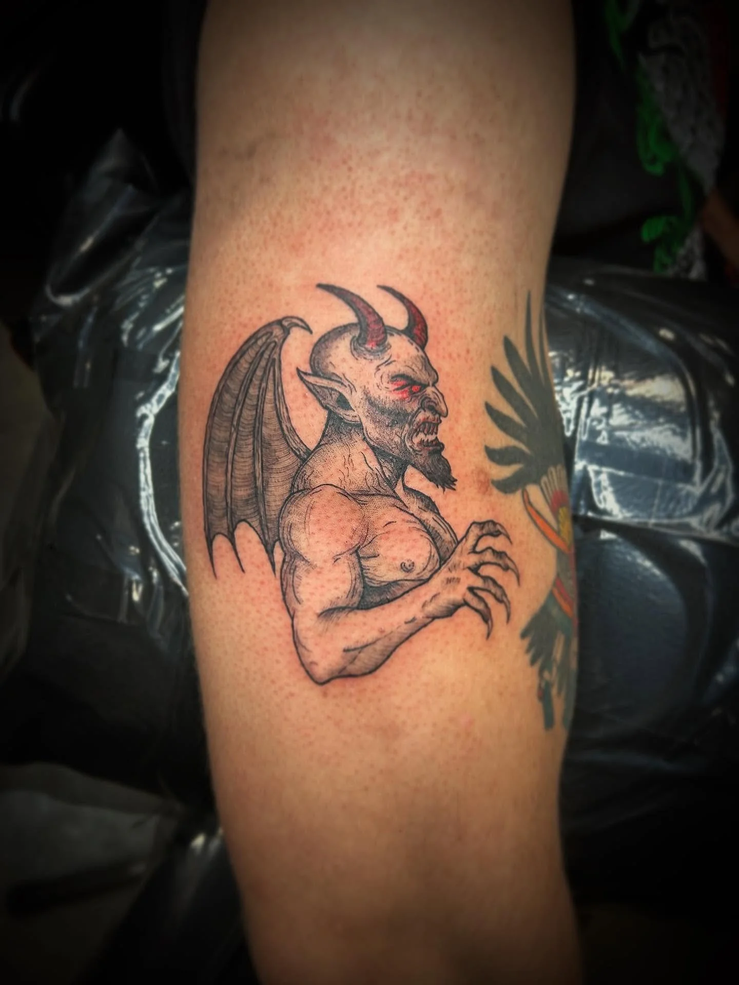 Muscular devil requested by a great repeat client.
.
.
.
.
#tattoo #devil #blackworktattoos #darktattoos #deviltattoo #satantattoo #blackandgreytattoo #michigantattooers #michigantattooartist #michigantattooer