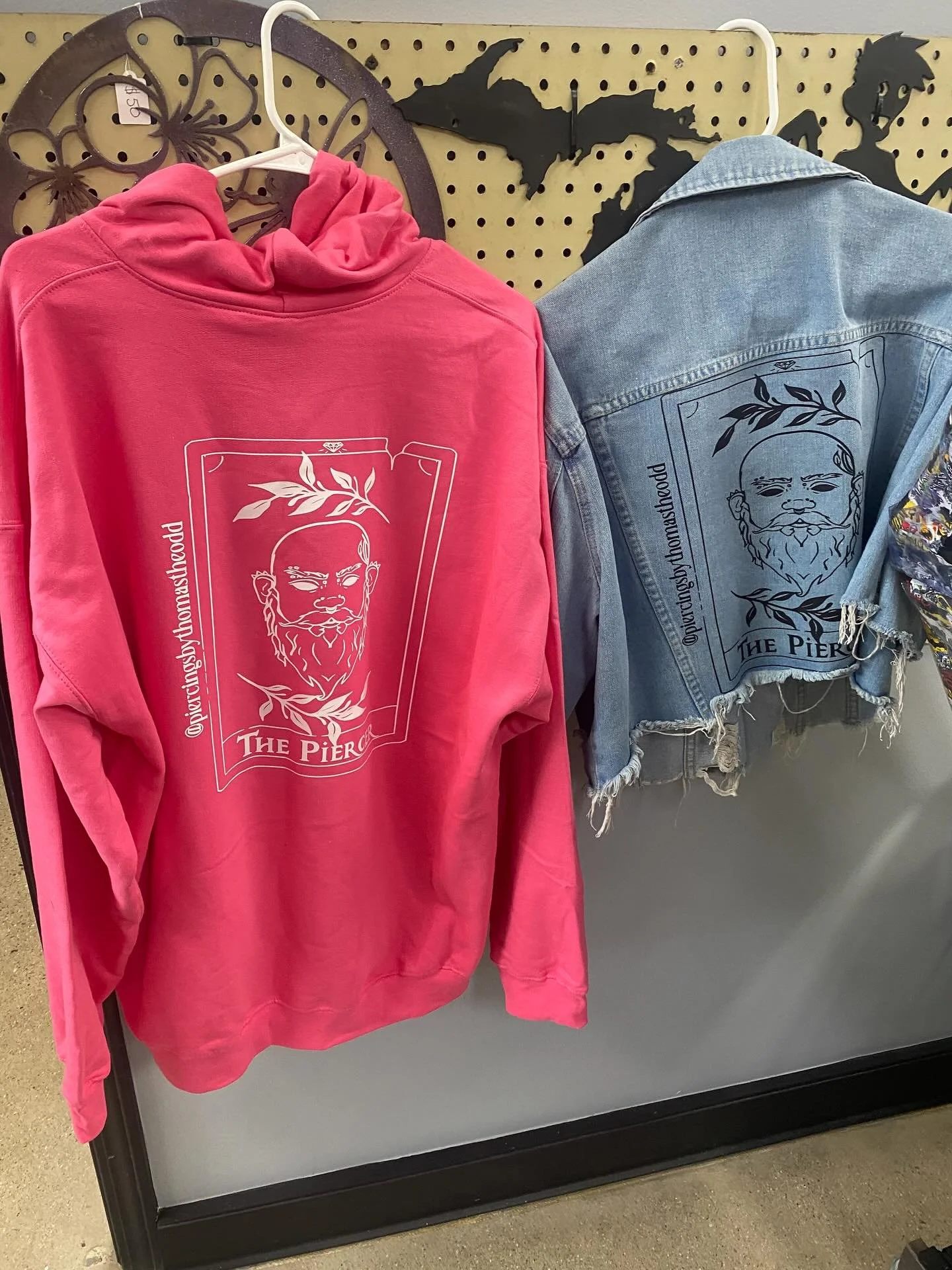 I’ve got merch!
One XL hoodie $40
One 2xl denim jacket $45
Shirts m-xl $15
2xl-3xl $20
Hats $15
