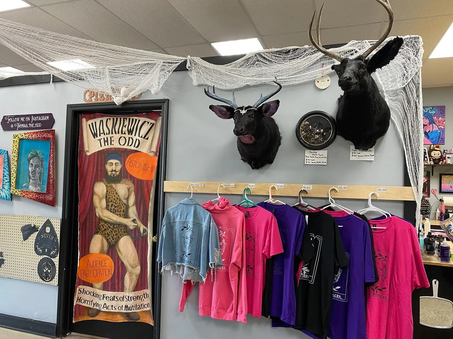 Got my shirts and new deer mount hung up today.
Stop in and see us at @hive.tattoo.studio and pick up something!