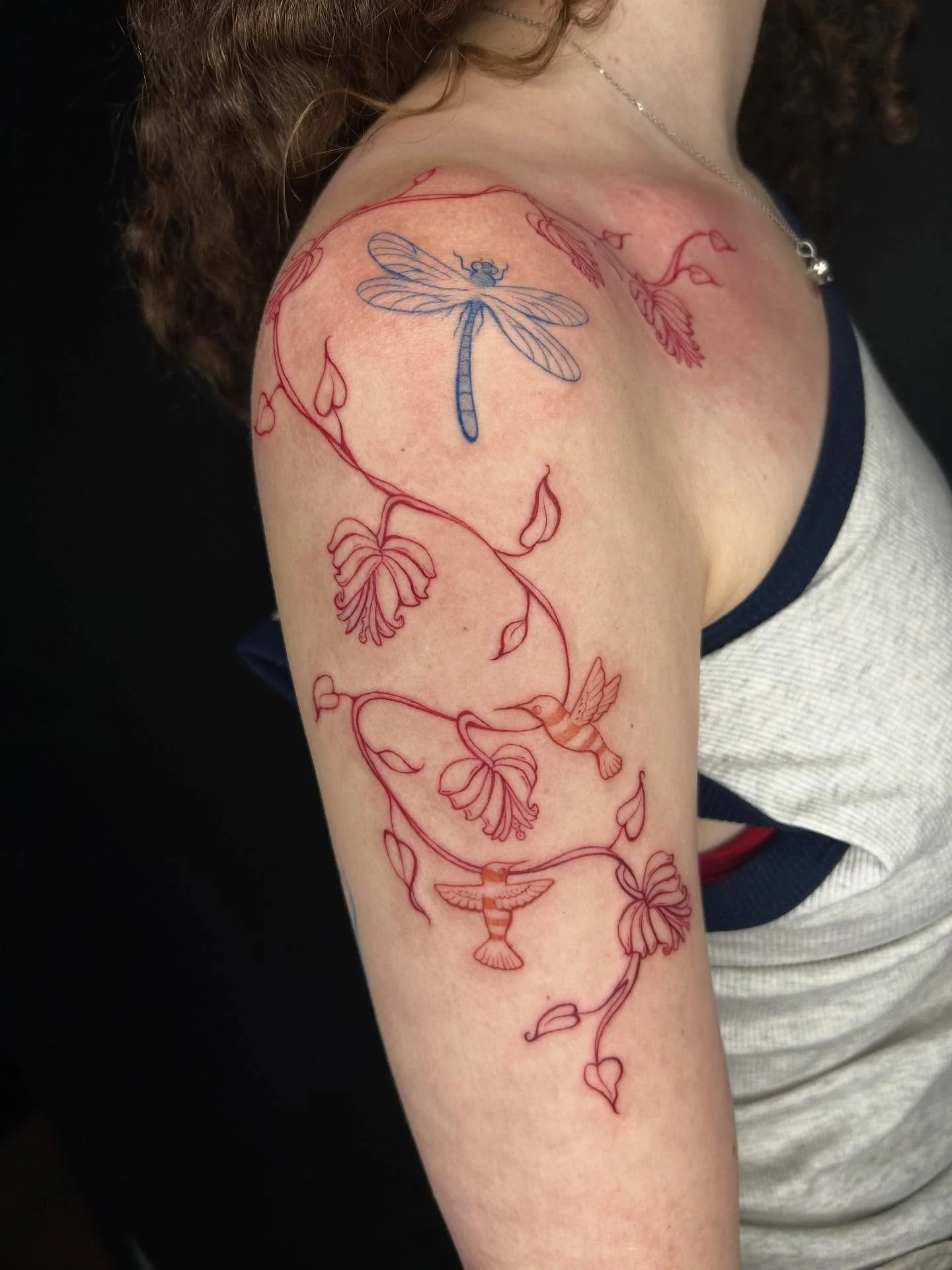 Coraline inspired tattoo!!
#tattooartist #michigantattooartist #femaletattooartist #colortattoo #stipple #stippletattoo #shading #dotwork #coralinetattoo #coraline #bleedinghearttattoo #hummingbirdtattoo #dragonflytattoo #redtattoo #bluetattoo