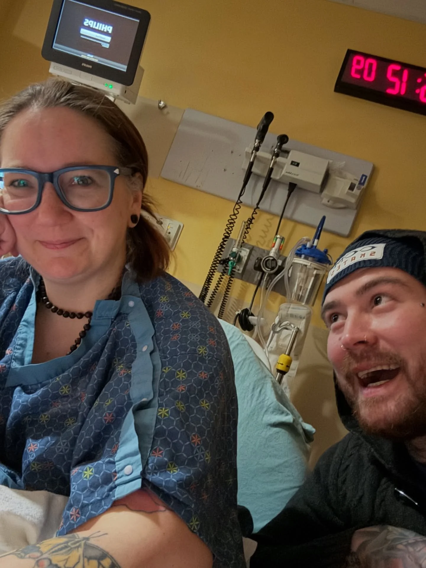 M&auml;rta hurt her back yesterday. Just getting an MRI to make sure everything is ok.