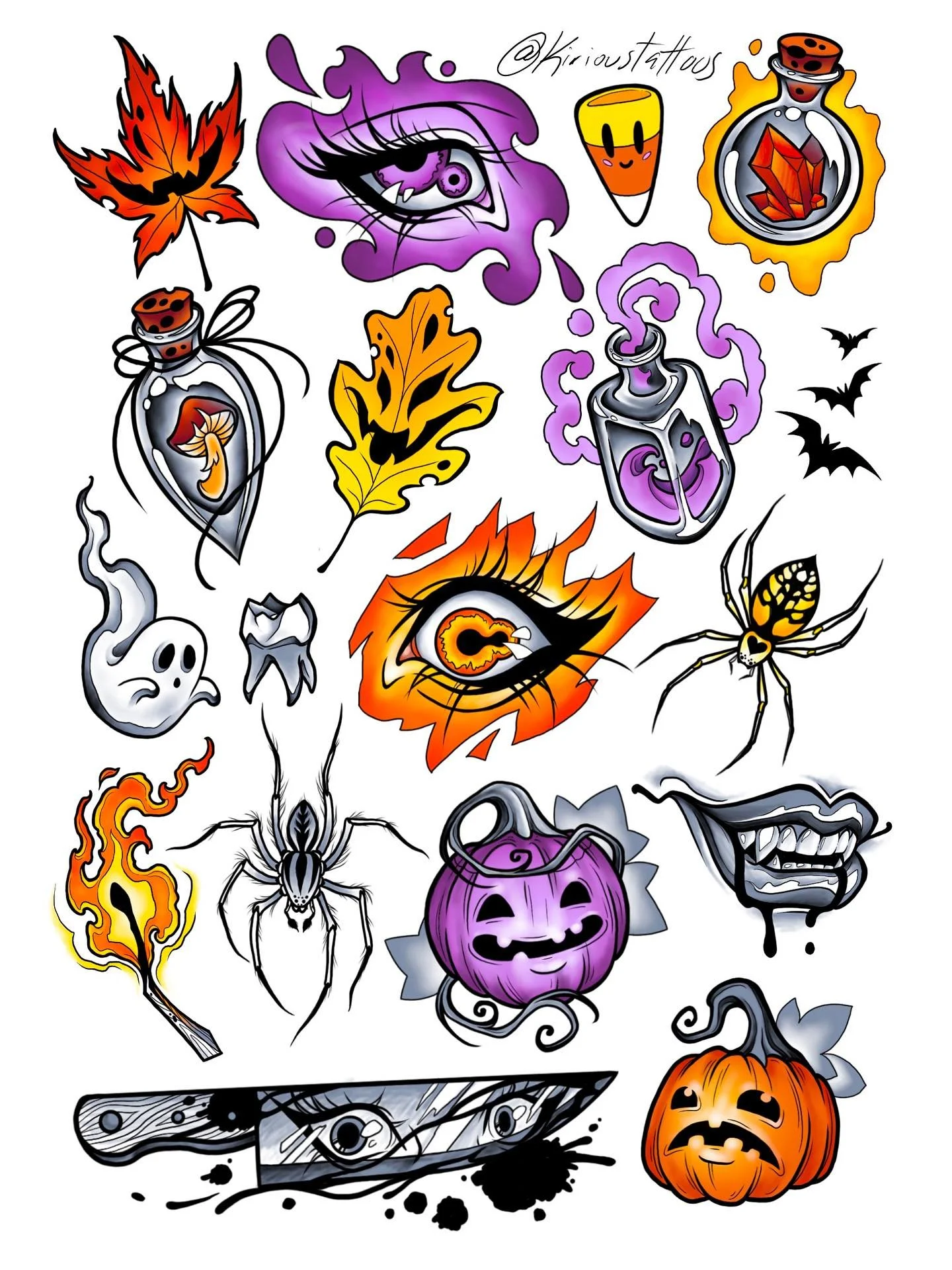 My contribution to this years annual Halloween flash event @hive.tattoo.studio !! There&rsquo;s gonna be so much flash y&rsquo;all won&rsquo;t know what to do with yourselves. Pricing tiers for every budget, raffle prizes, snacks, and cool vibes 😎 
