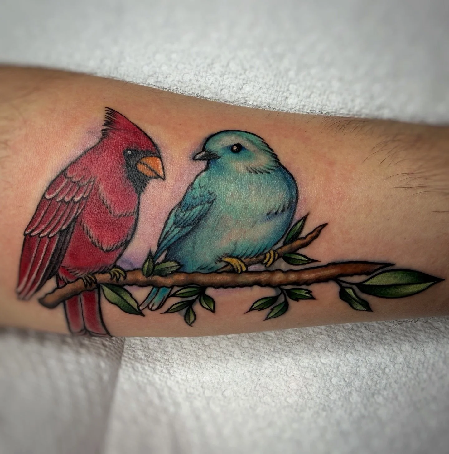 Sometimes a piece just needs a second life 🖤

Swipe for the before &rarr; after.
This older bird tattoo got a full refresh with cleaner linework, richer color, better flow, and way more intention. The goal wasn&rsquo;t to erase the past&mdash;just t