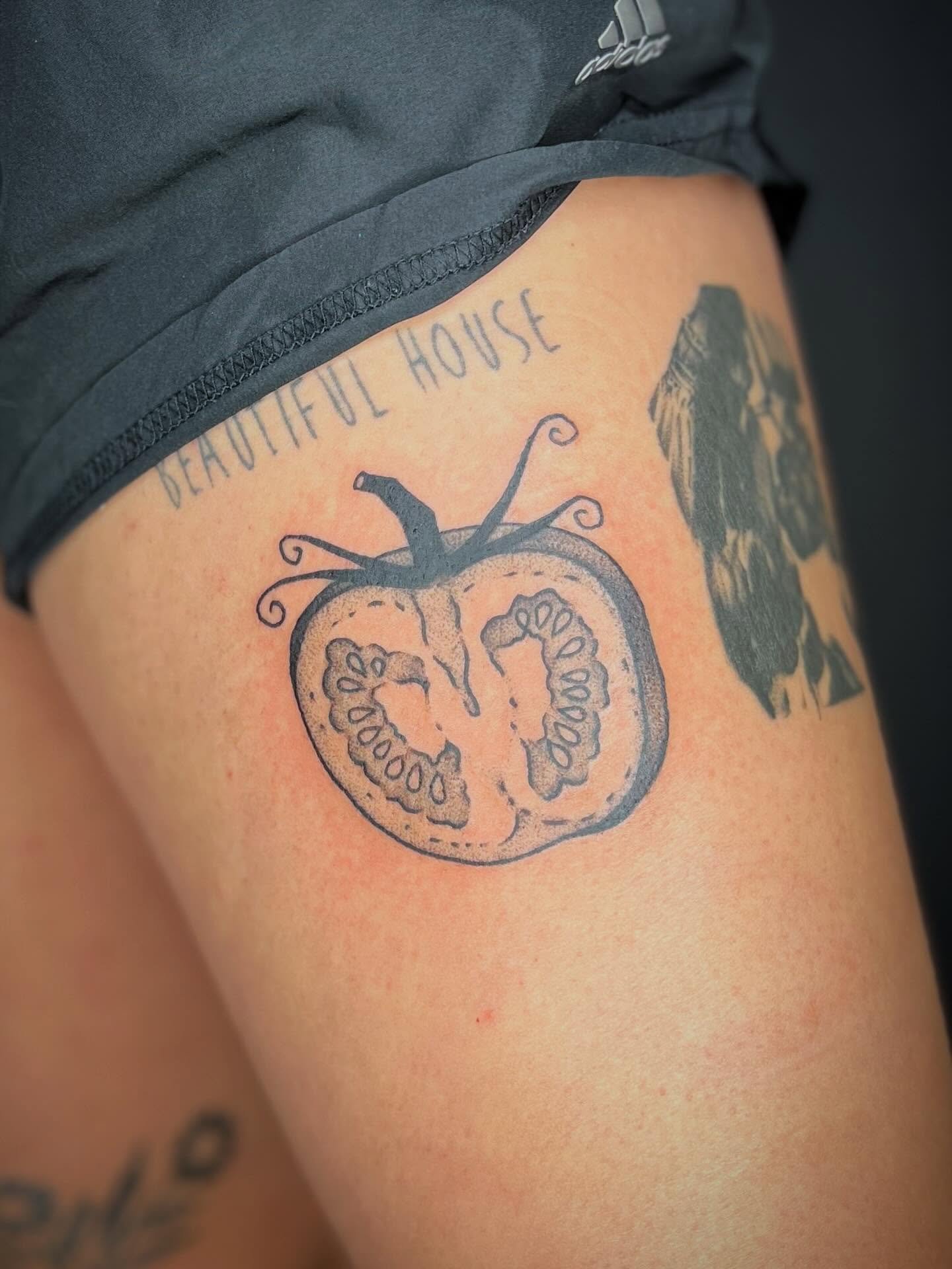 Yay a little tattoo collection + a cat

#tomato