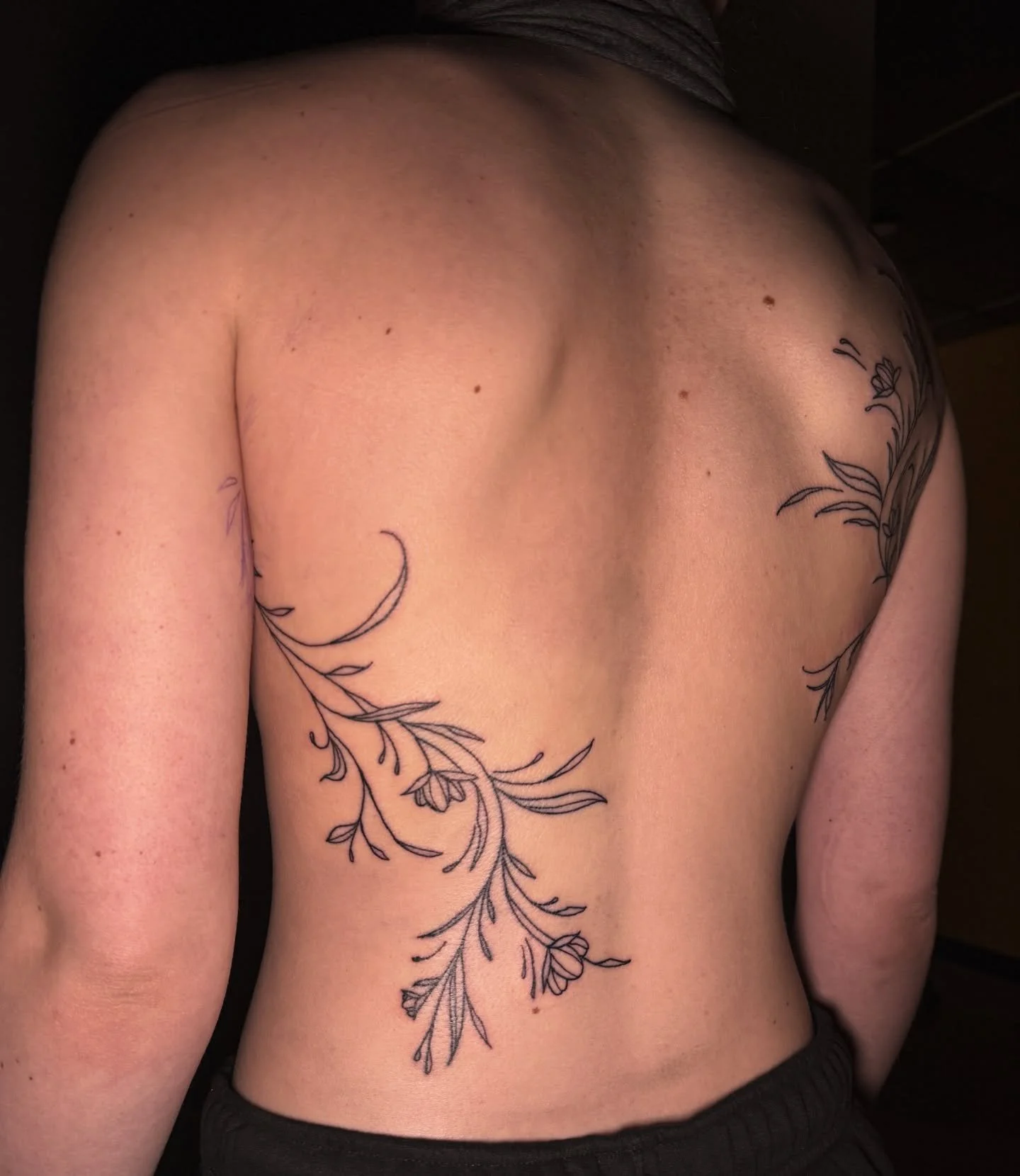 💐 🙏🏻 🖤#
&bull;
&bull;
&bull;
&bull;
&bull;
#tattoos #floraltattoos #backtattoos #michigantattooartist detroittattooartist