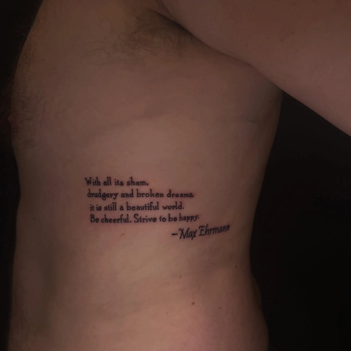 Desiderata 📖 &bull;&bull;&bull;
&bull;
&bull;
&bull;
#tattooartist #michigantattooartist #michigantattooers #detroittattooartist #scripttattoos