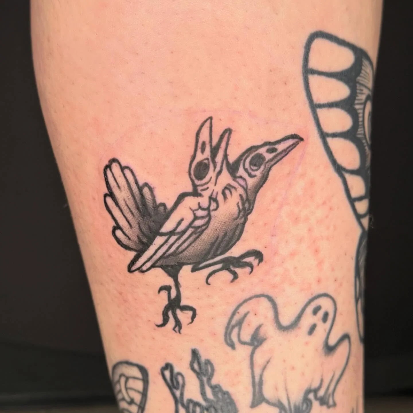 New year, new tattoos! First one for January and looking forward to posting more this year! Feeling like starting off strong with some Big Crow Energy. 
.
.
.
.
.
.
.
#apprenticetattoos #tattooapprenticeship #tattoo #crowtattoo #crowenergy #tattooapp