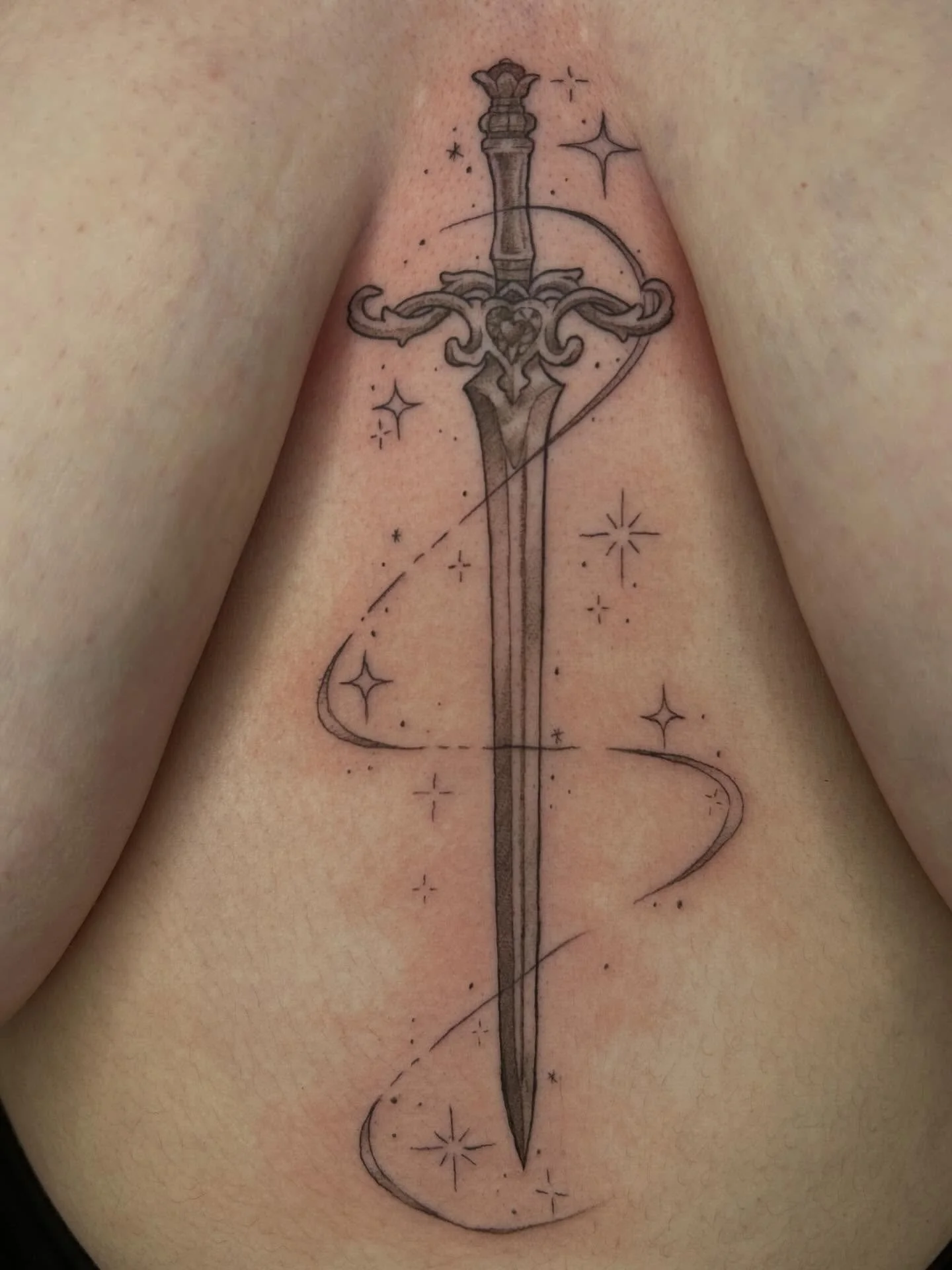 Heart sword for a lovely returning client! 

#tattooartist #michigantattooartist #femaletattooartist #blackwork #blackworktattoo