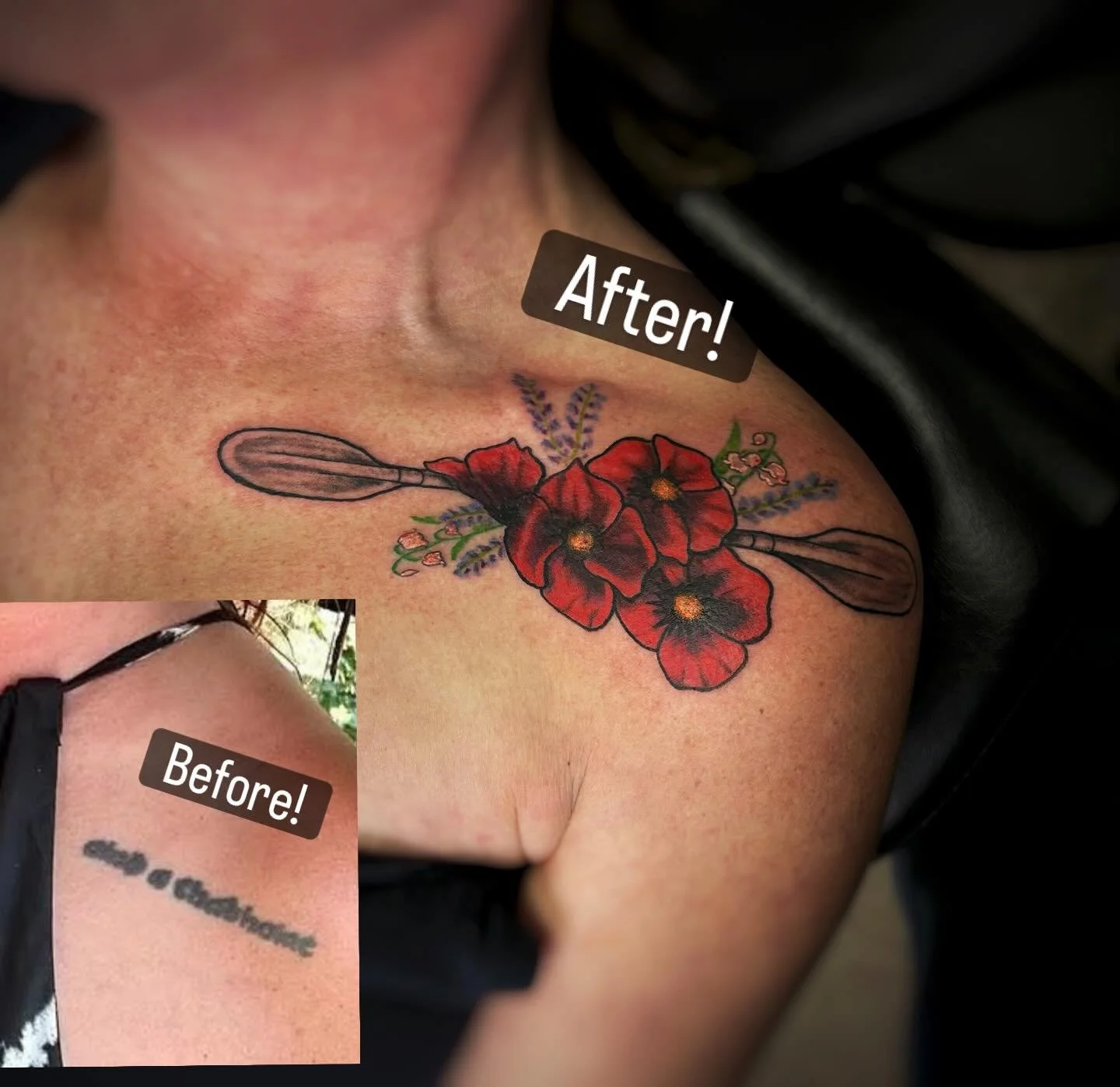 I got the pleasure of doing a very meaningful cover up today!