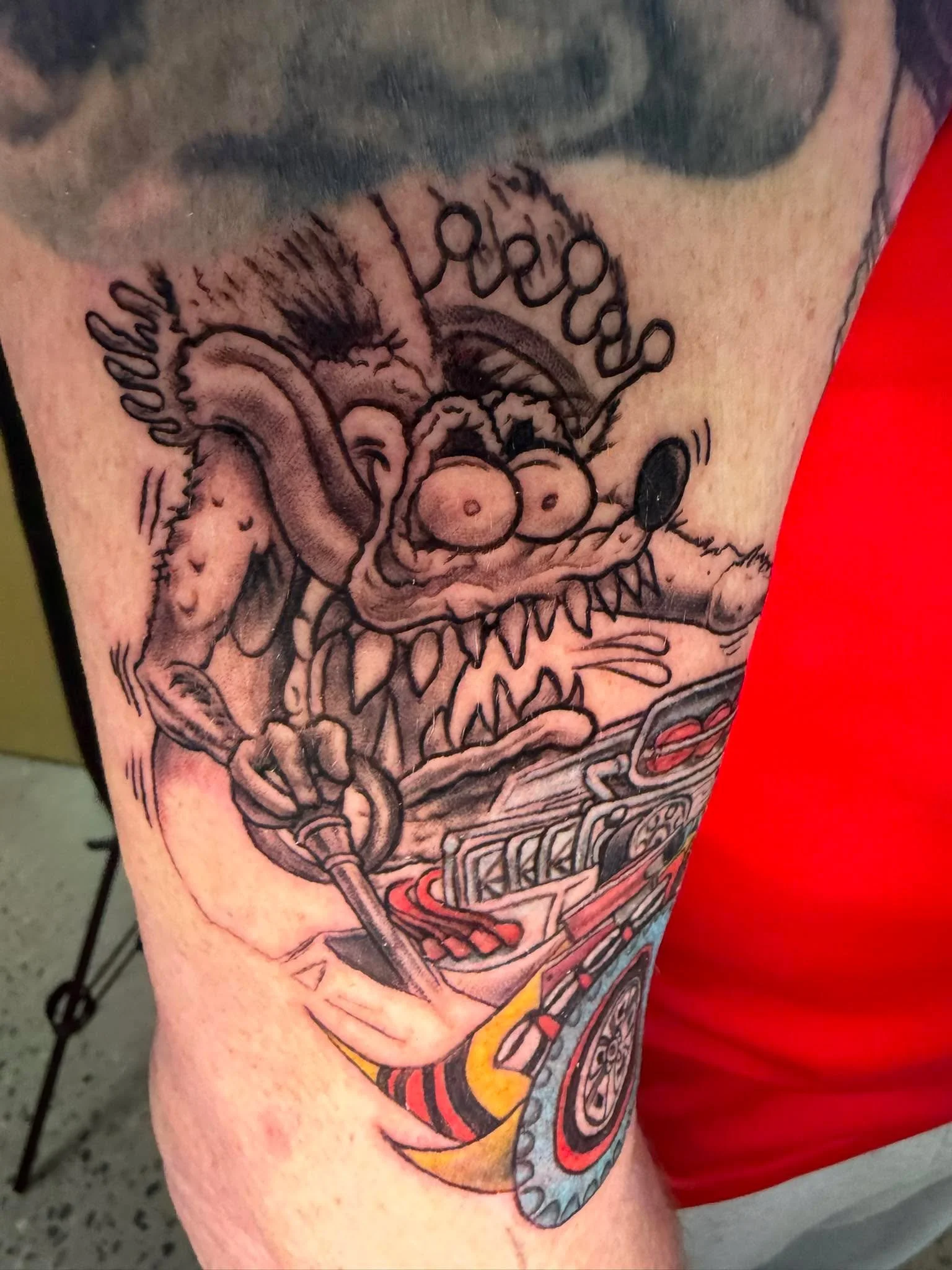 Rat Fink has officially entered the sleeve!!