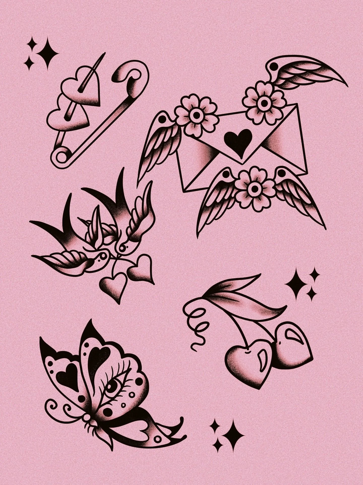 cutie V-day flash for u 💌✨ I have a couple slots left for this Friday the 13th; DM or fill the form in my bio to inquire. Offering these designs up for a discounted rate now thru the rest of the week!