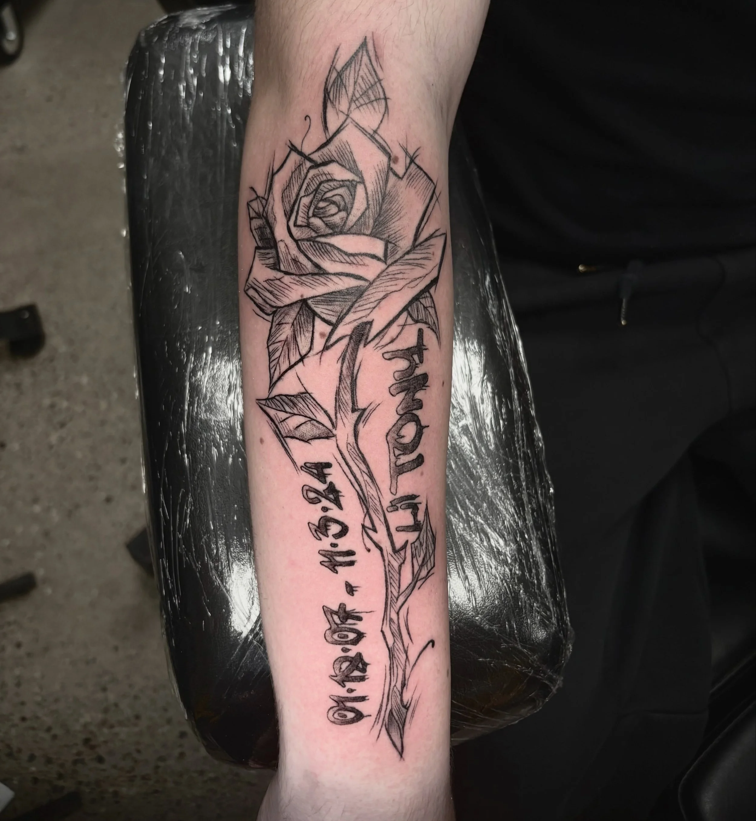 Sketchy rose.