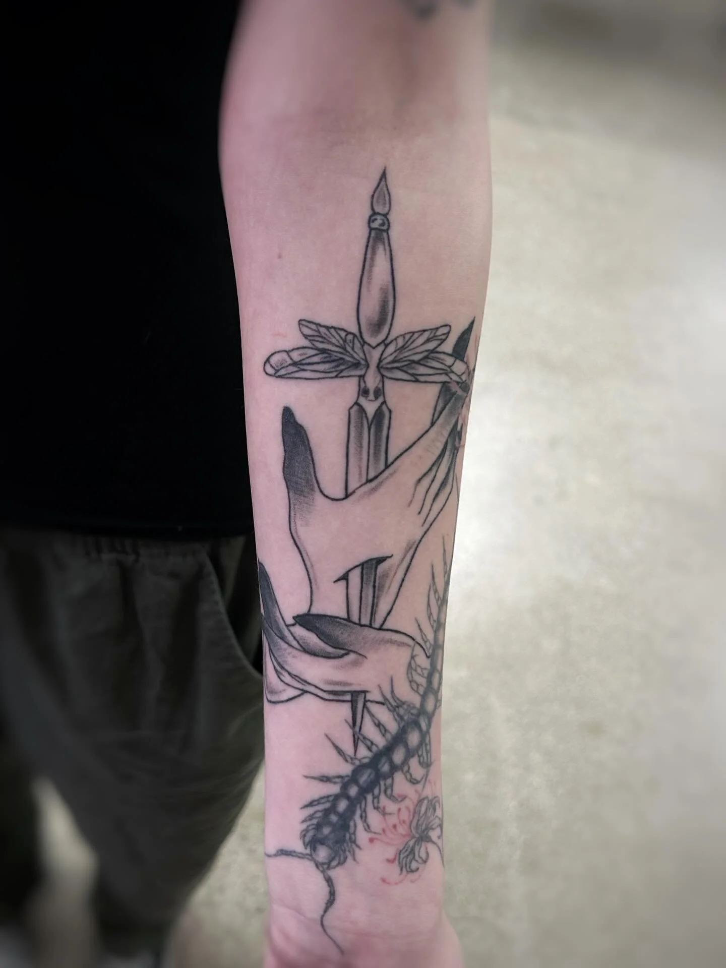 2 weeks healed! I love creepy crawly tattoos! Click the link in my bio to book!
#tattoo #tattooist #art