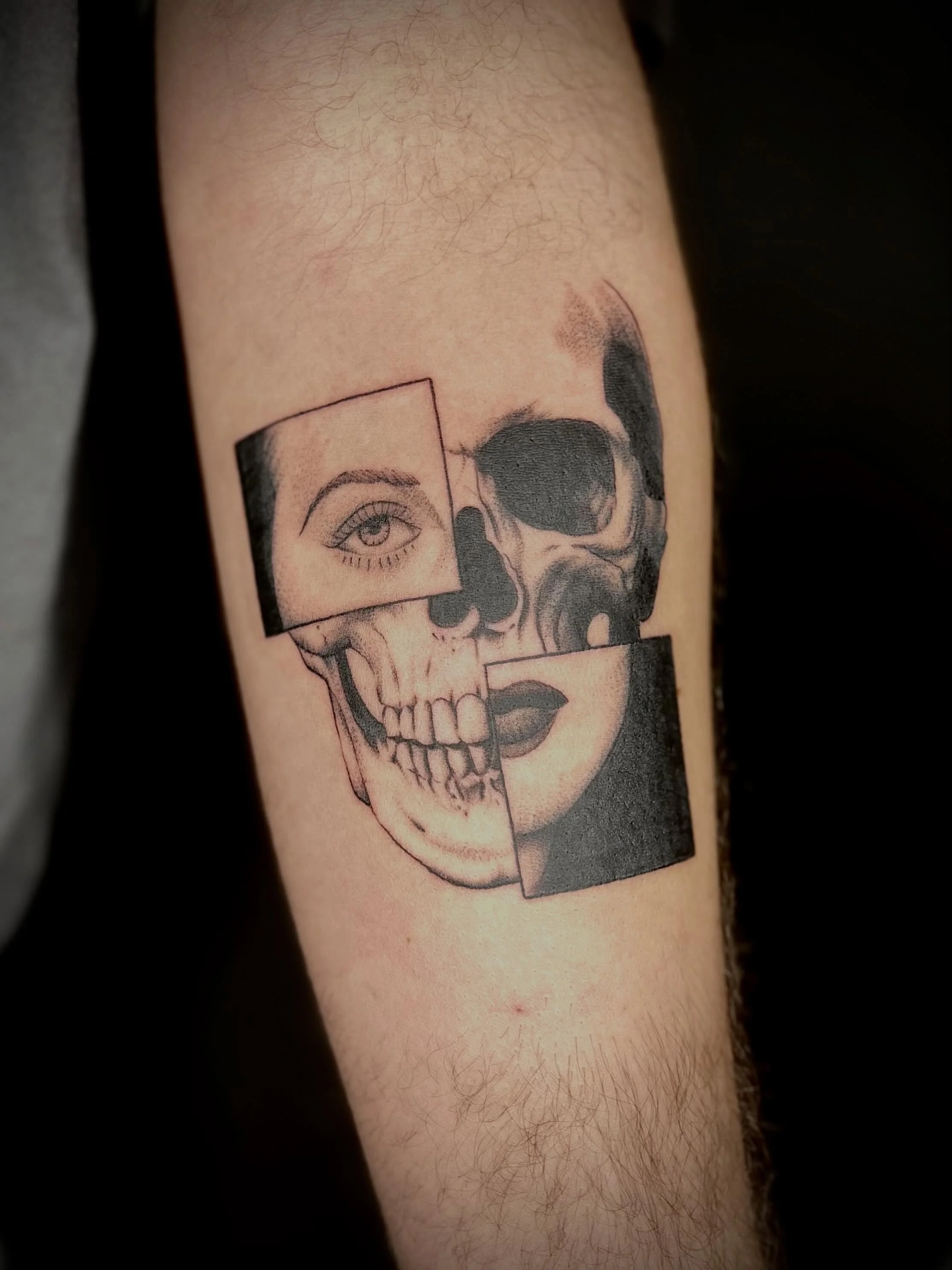 #tattoos #patchwork #blackwork #femaletattooartist #weirdart