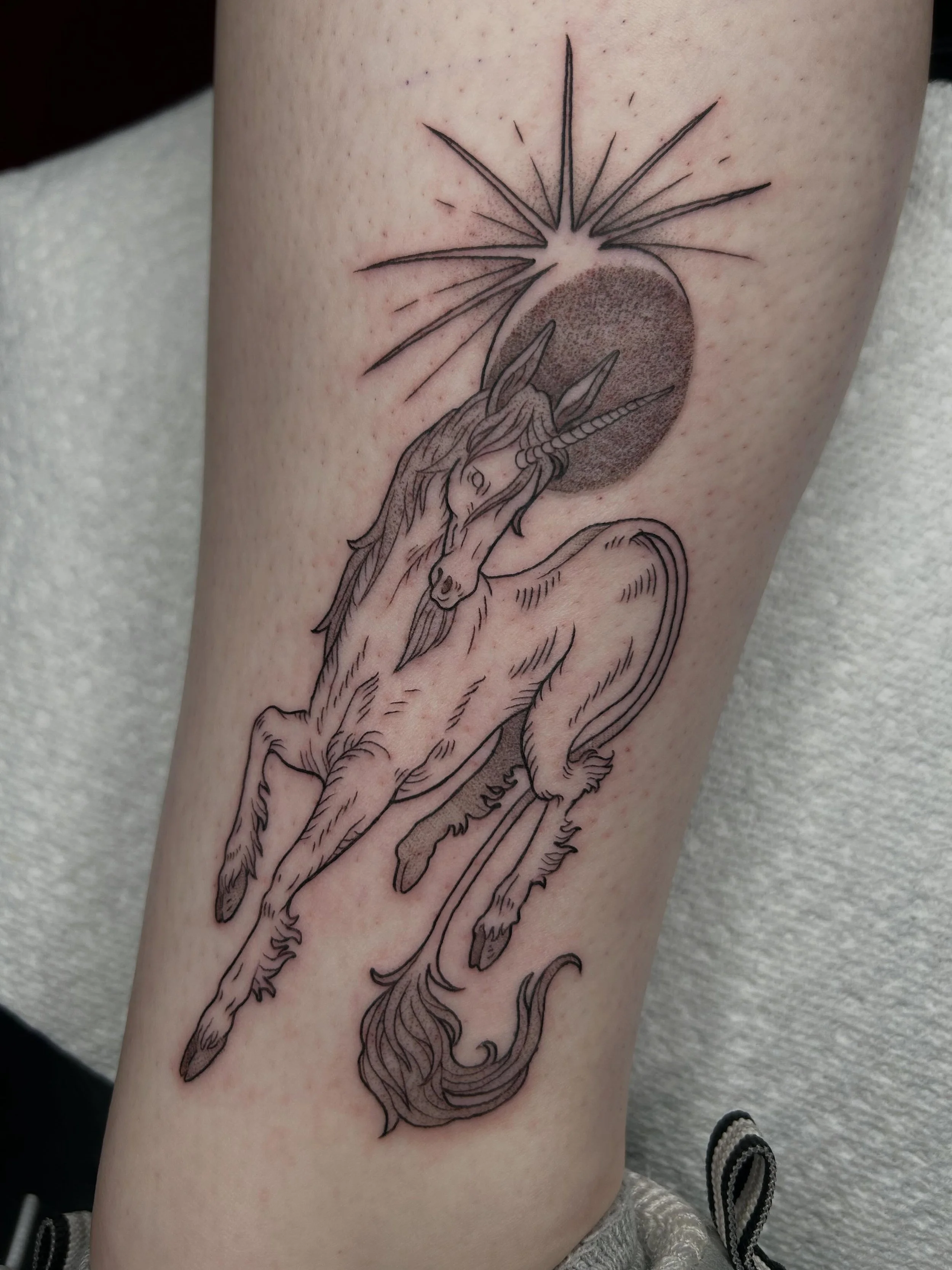 Matching unicorns for a mom and daughter I love the idea of getting magical creatures together 🥺

#tattooartist #michigantattooartist #femaletattooartist #blackwork #blackworktattoo