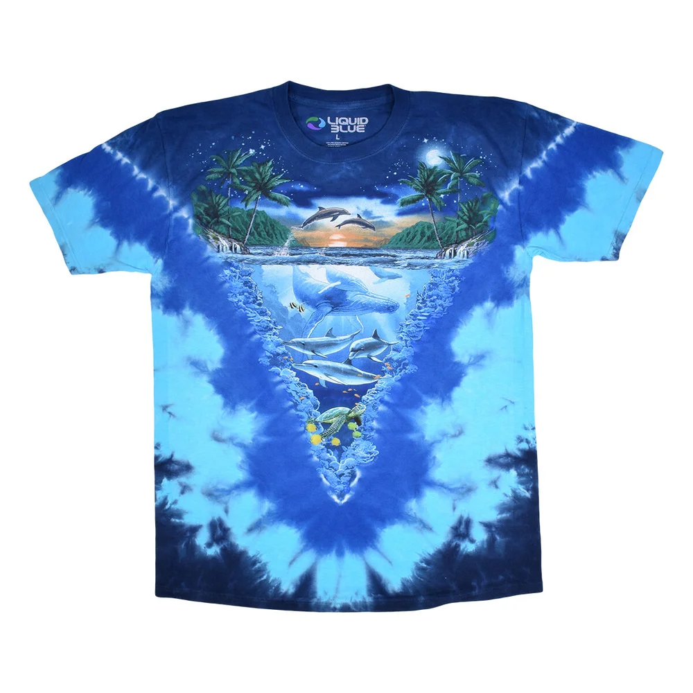 Blue Dolphin Dolphins and Whales T-Shirt Tie-Dye 11443 Dolphins  and — Blue Dolphin