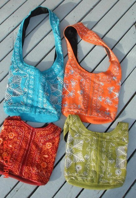 Blue Dolphin - Long Cotton Llama Bag - BA492-2 - Shiny Embroidery - SQ2520566 - - Every purchase at bluedolphin.org directly helps the ocean through education and research funding.