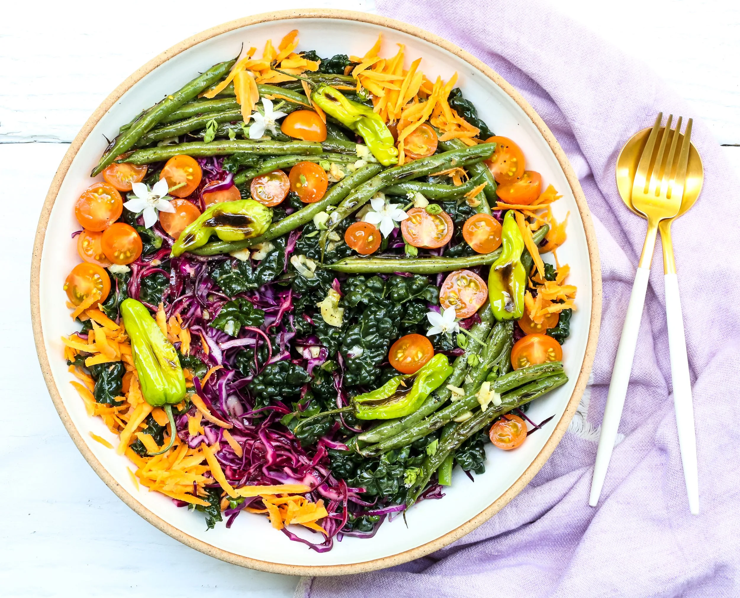 Kale &amp; Red Cabbage Salad Recipe