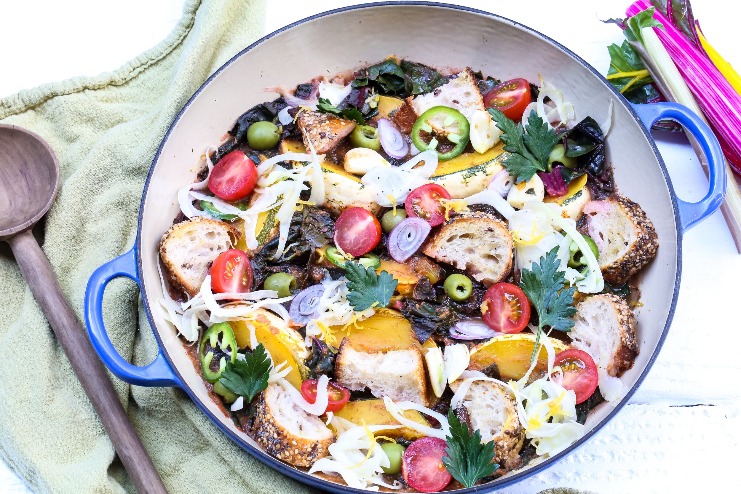 Carnival Squash and Rainbow Chard Recipe
