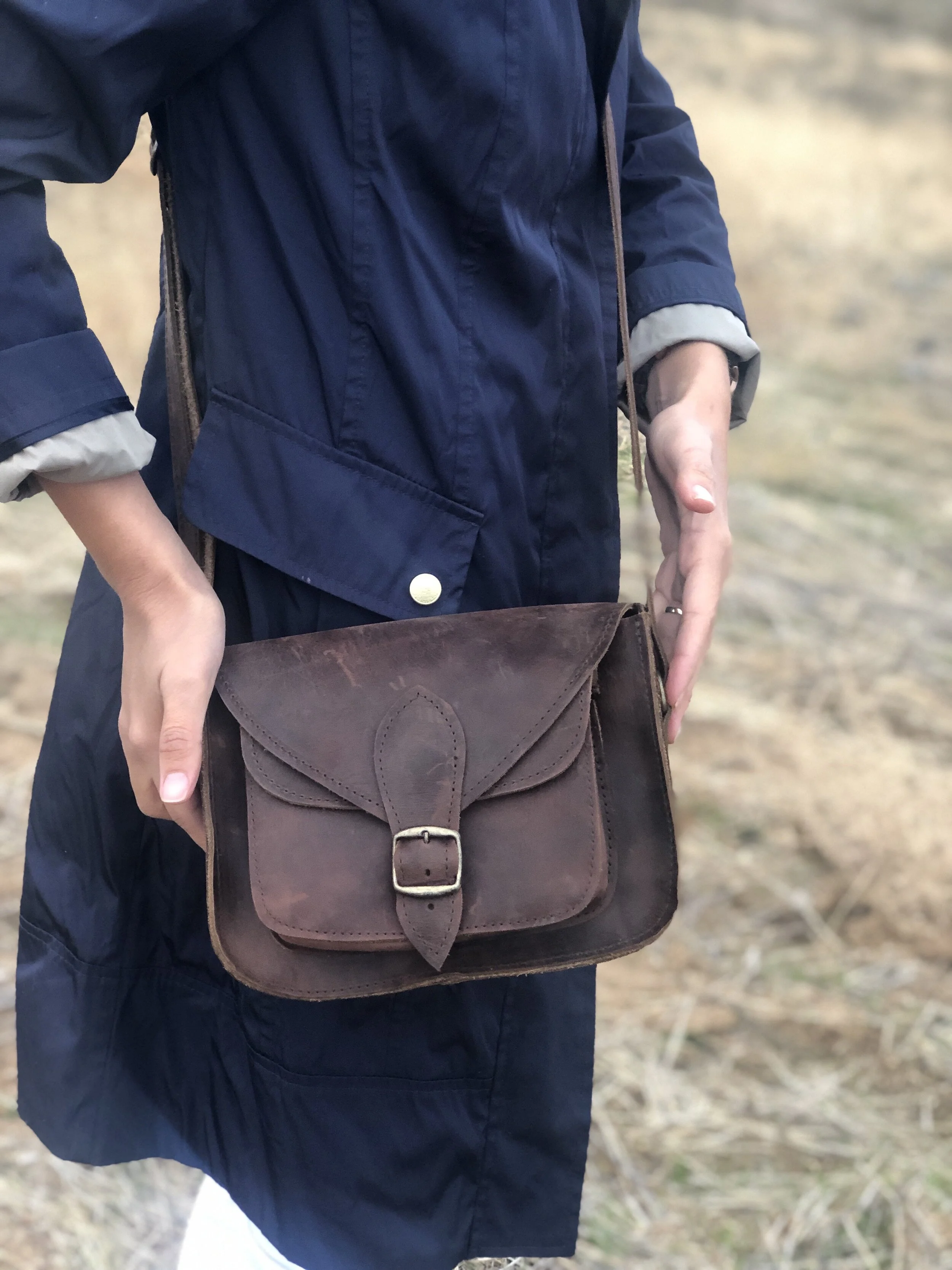 Camel Leather Messenger Bags