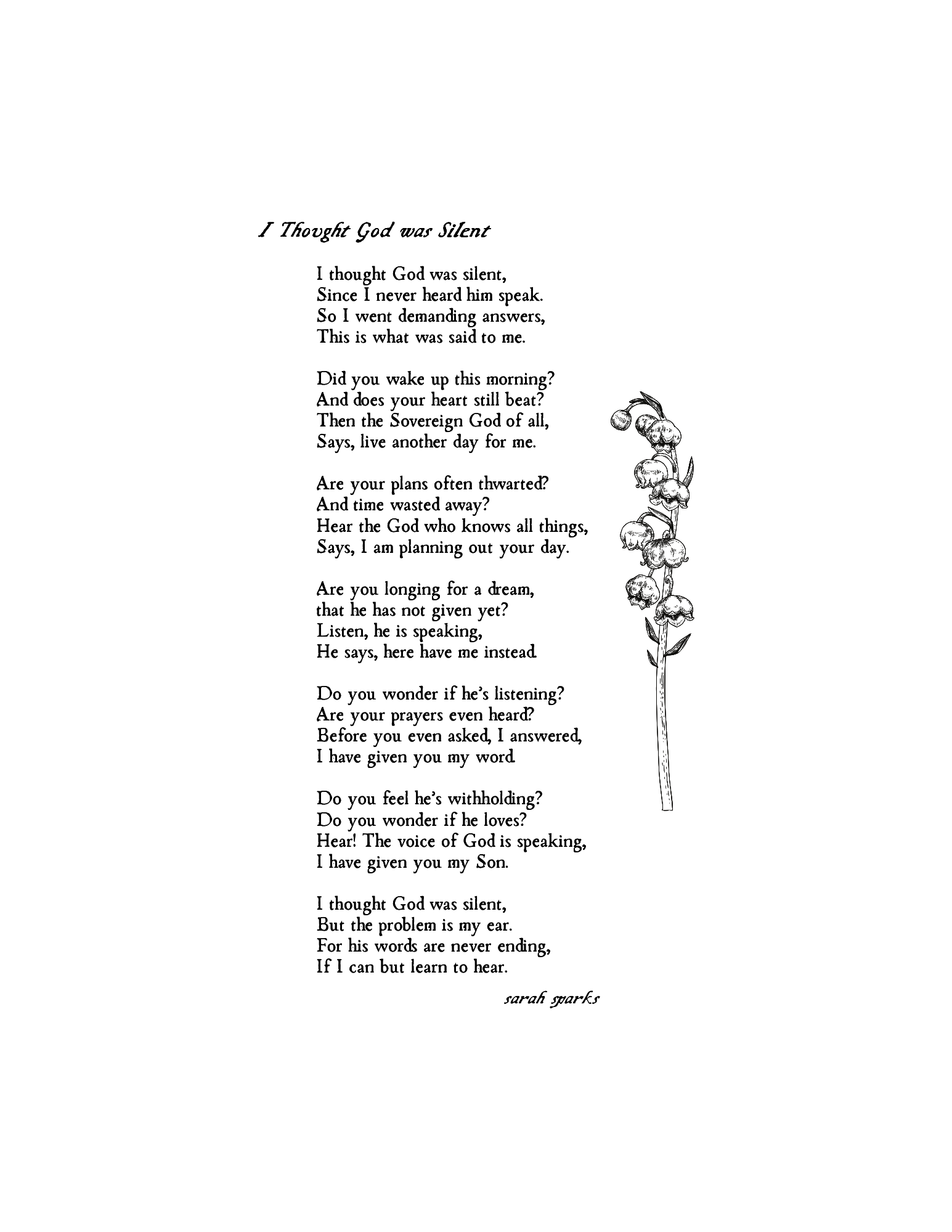 I Thought God was Silent- Digital Download