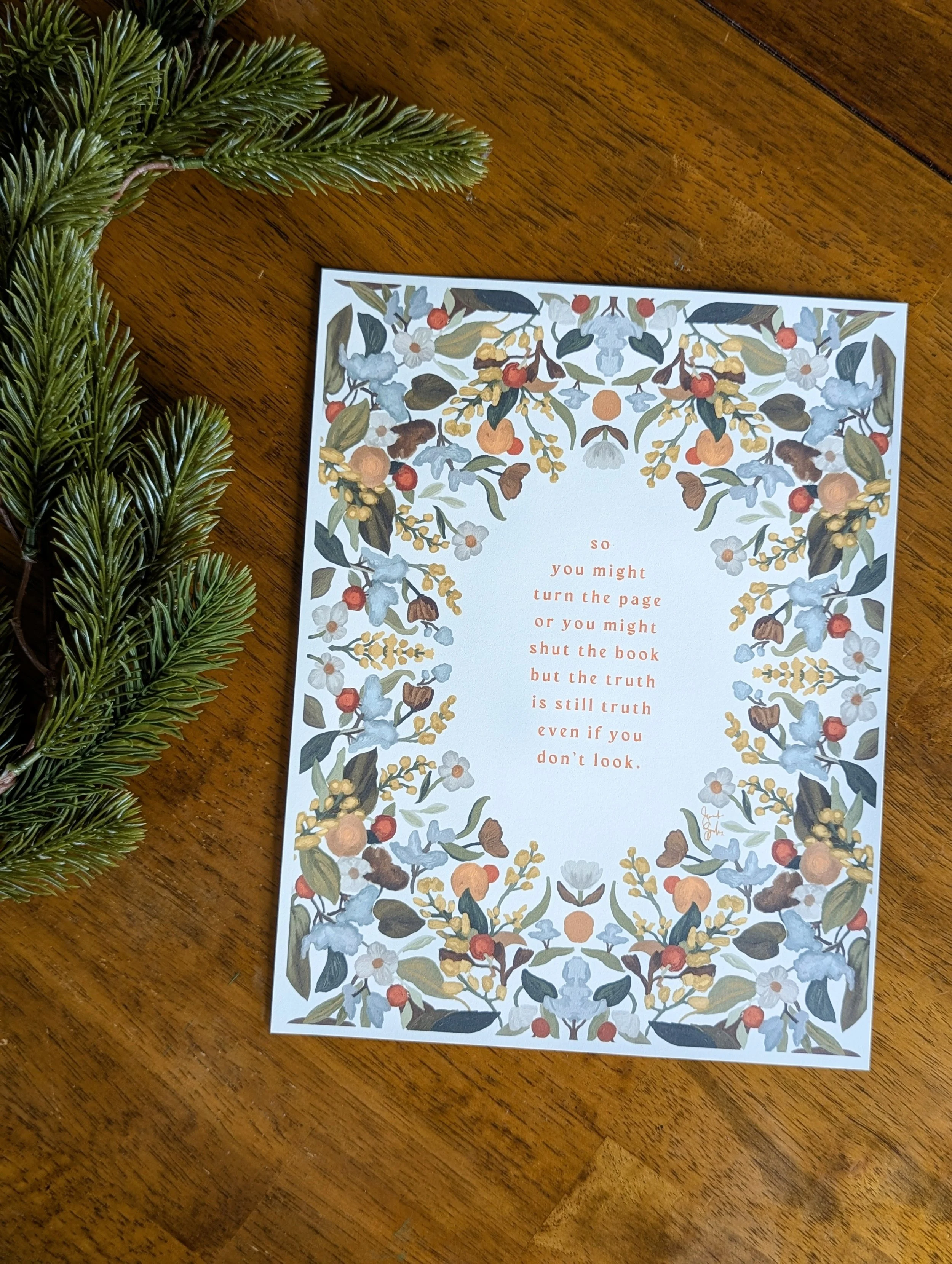 So You Might Turn the Page - Physical Art Print — Sarah Sparks Music