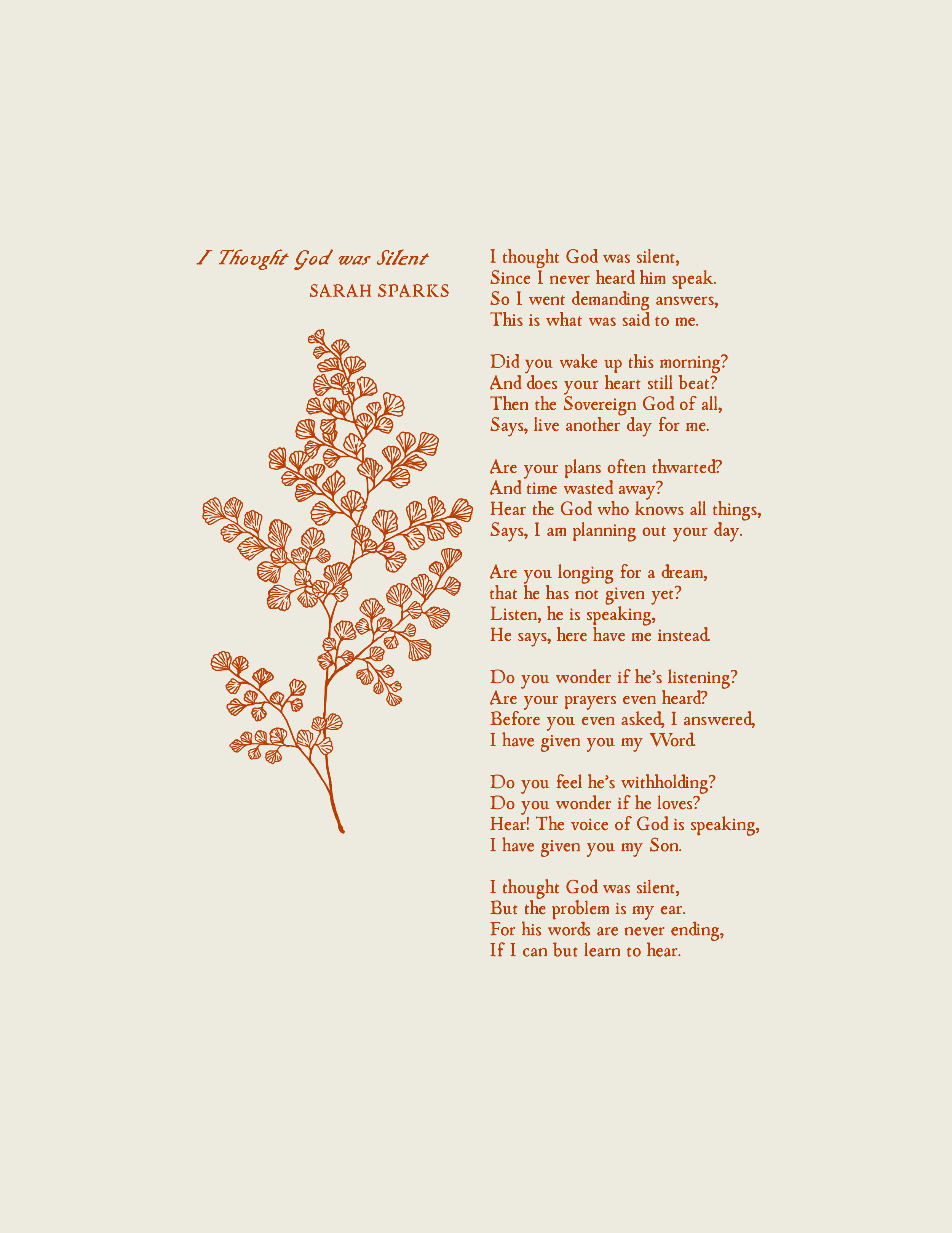 I Thought God was Silent- Digital Download