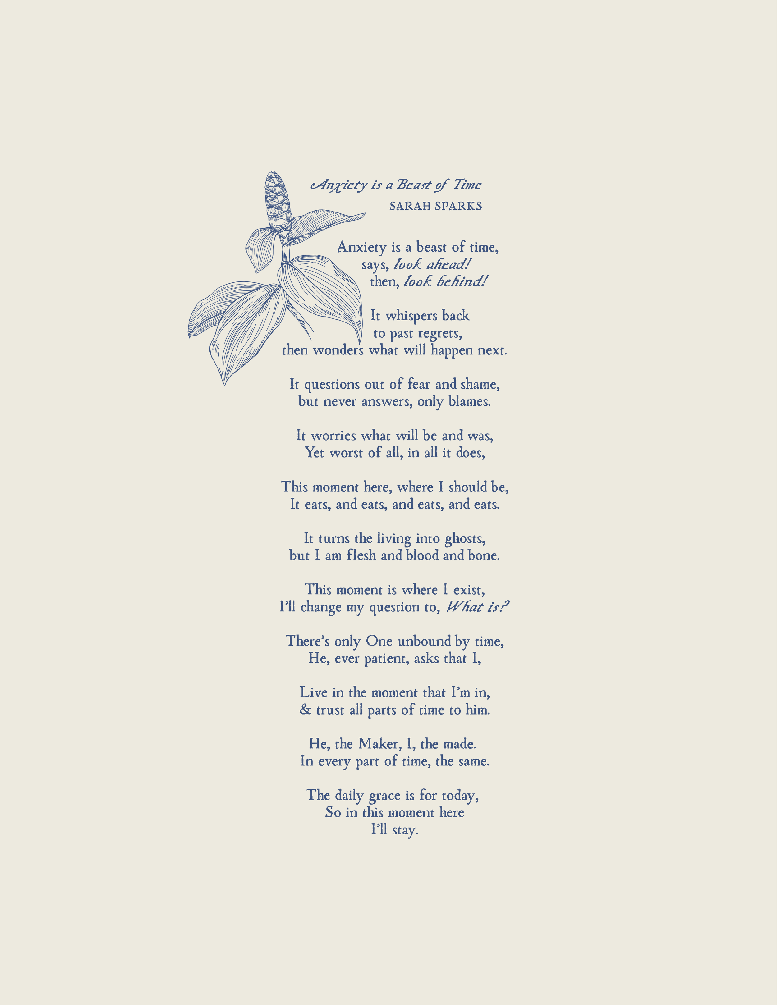 Anxiety is a Beast of Time- Digital Download
