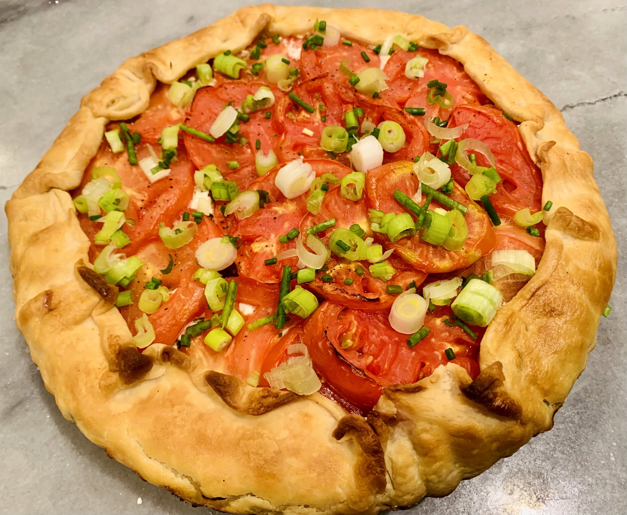 Tomato Onion Goat Cheese Crostata — Delish In A Pinch