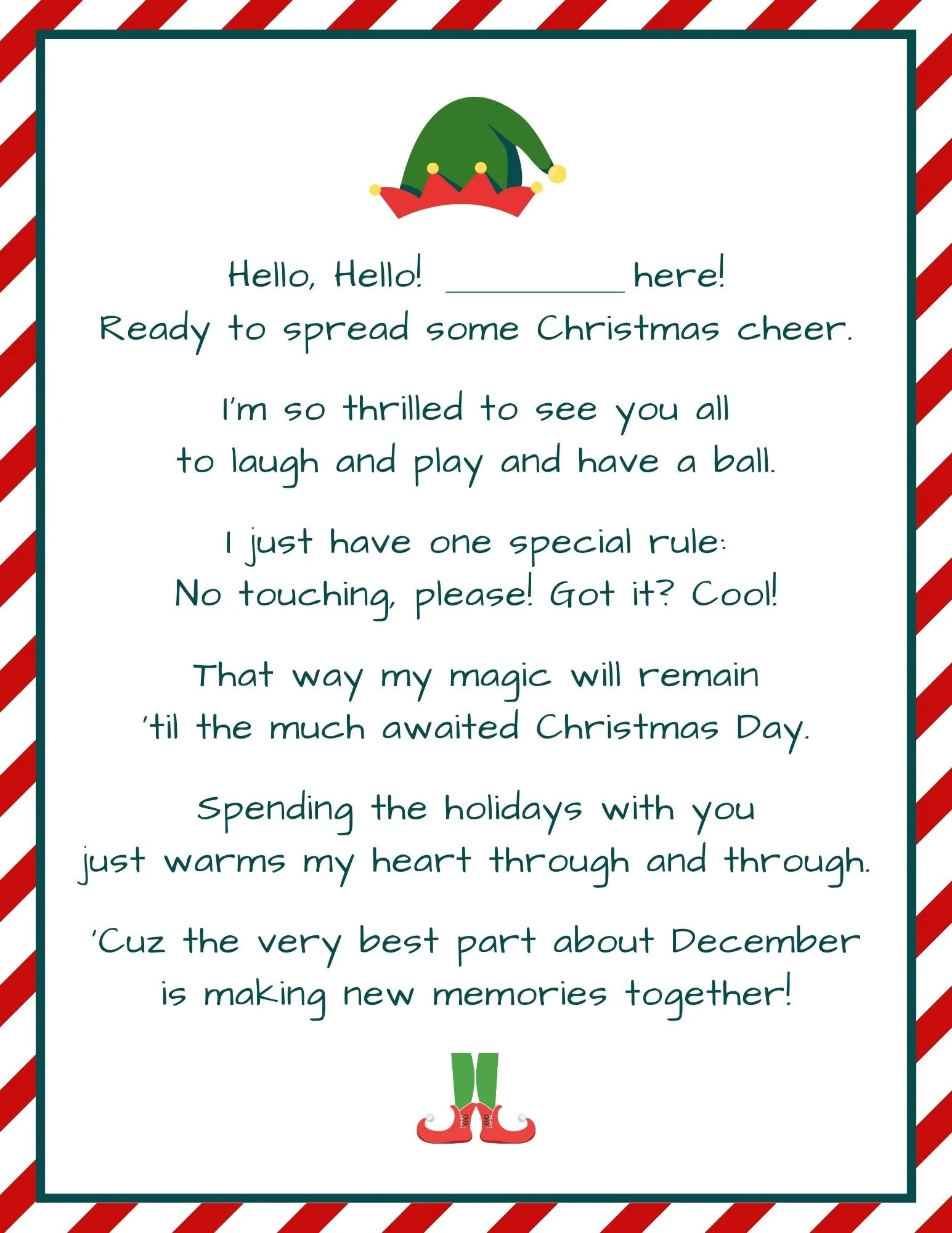 Elf on the Shelf Welcome Letter 1
