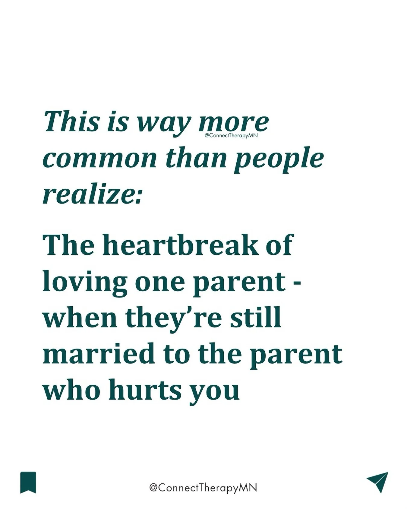⚠️No one prepares you for this kind of grief 👇🏽

Loving one parent deeply, while realizing you can&rsquo;t be around the other without getting hurt

And they&rsquo;re still together&hellip;

You&rsquo;re not broken for struggling with that

You&rsq
