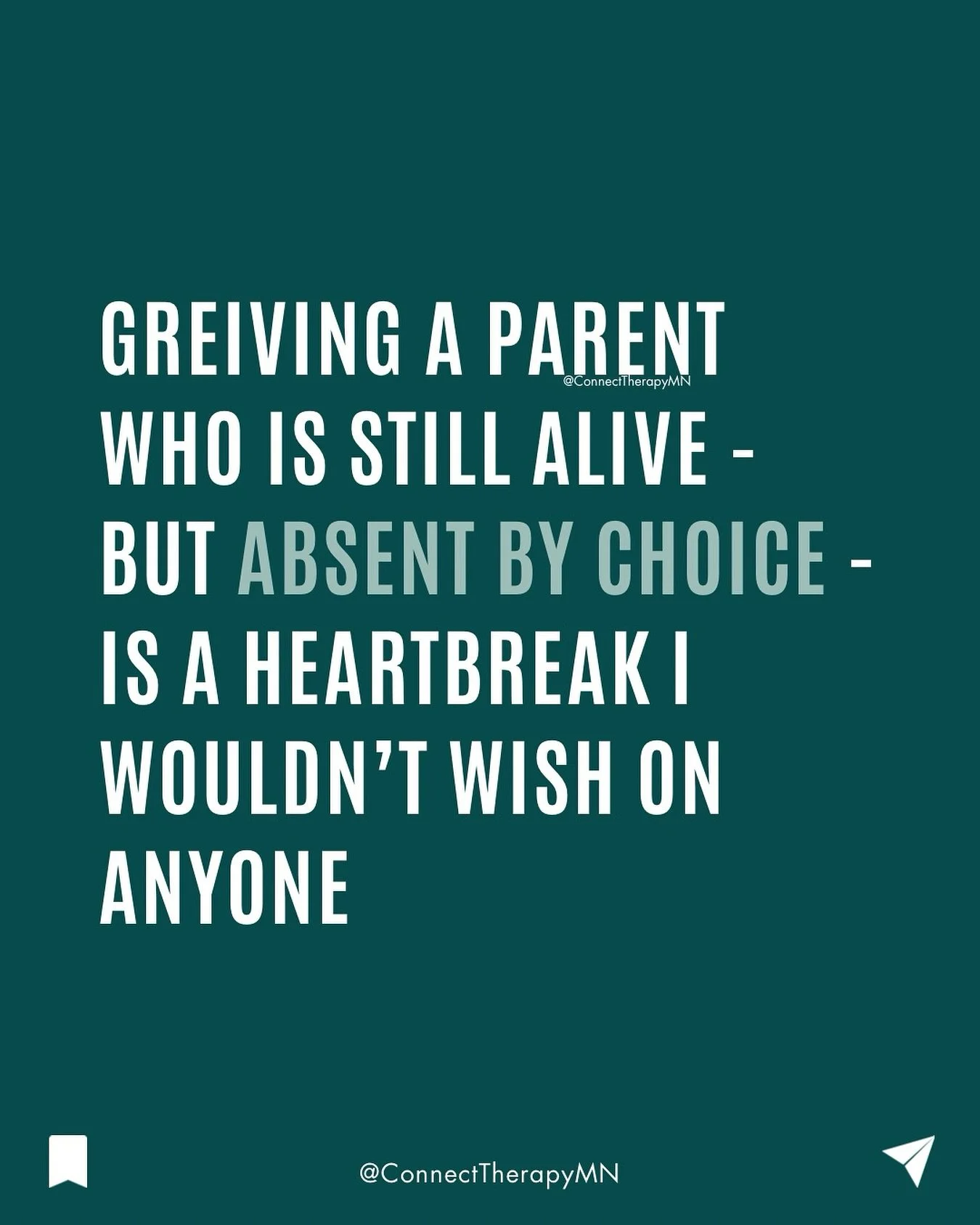 ‼️No one prepares you for this kind of grief:

💔A parent who CHOOSES distance over a connection 

As a therapist who specializes in helping adult children of emotionally immature parents (EIPs), I want you to know: 

The pain, confusion, and disappo