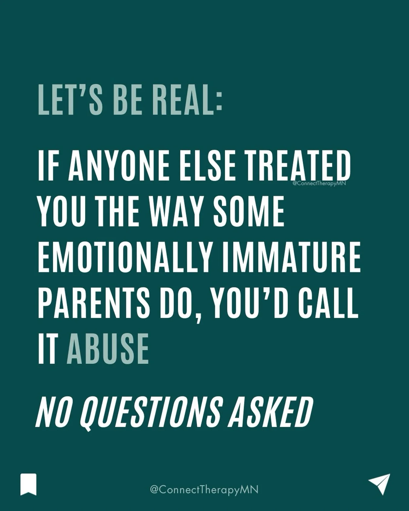 ‼️This is the TWISTED part of being raised by emotionally immature parents (EIPs)👇🏽

You&rsquo;re conditioned to believe:
🔺A parent&rsquo;s good intentions outweigh their harmful impact 
🔺It&rsquo;s normal to be unheard, dismissed, and ignored by