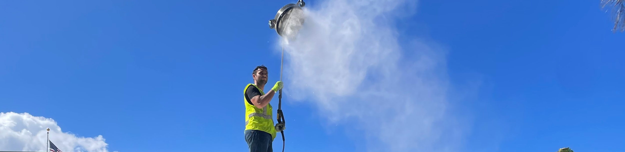 POWER WASHING FLAG BACKGROUND