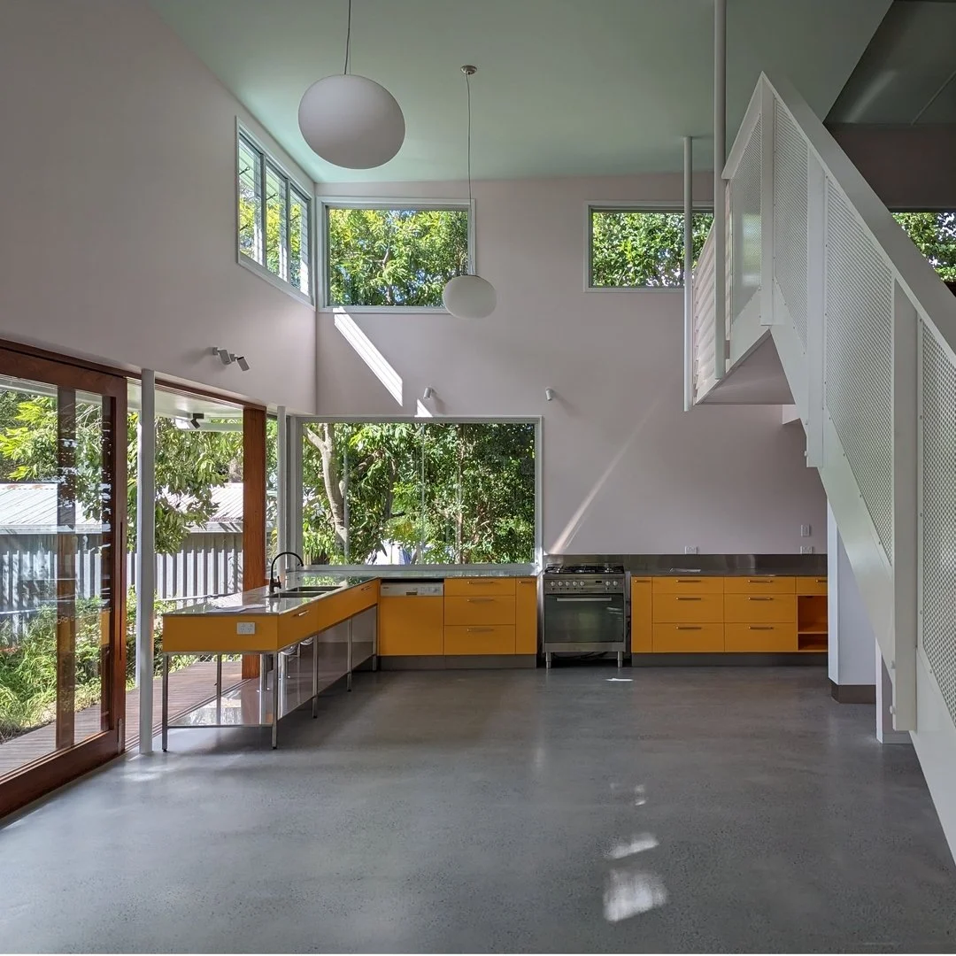 still one of our colourful favourites from last year - house for A&amp;E. Also a detail shot. 

The upper wall on the left was the old exterior of the house, we seem to have a tendency to cut holes in things - in this case the floor to create a new l