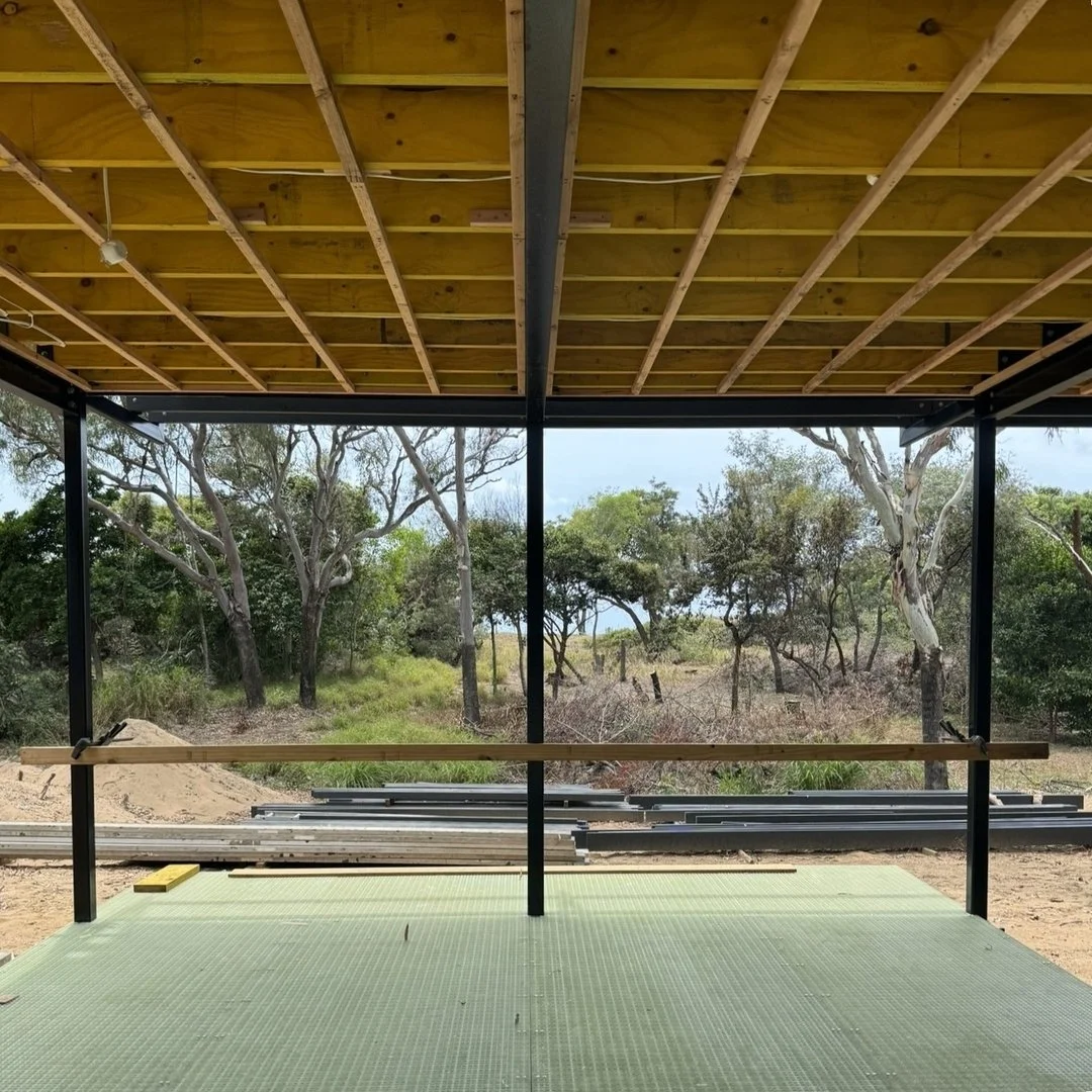 Back on site last week at Agnes Water - life in Queensland is often spent under the house (for those who haven't read David Malouf's 12 Edmondstone St you really should - life in West End circa the 1950's - about 100m from our office).

I digress - t