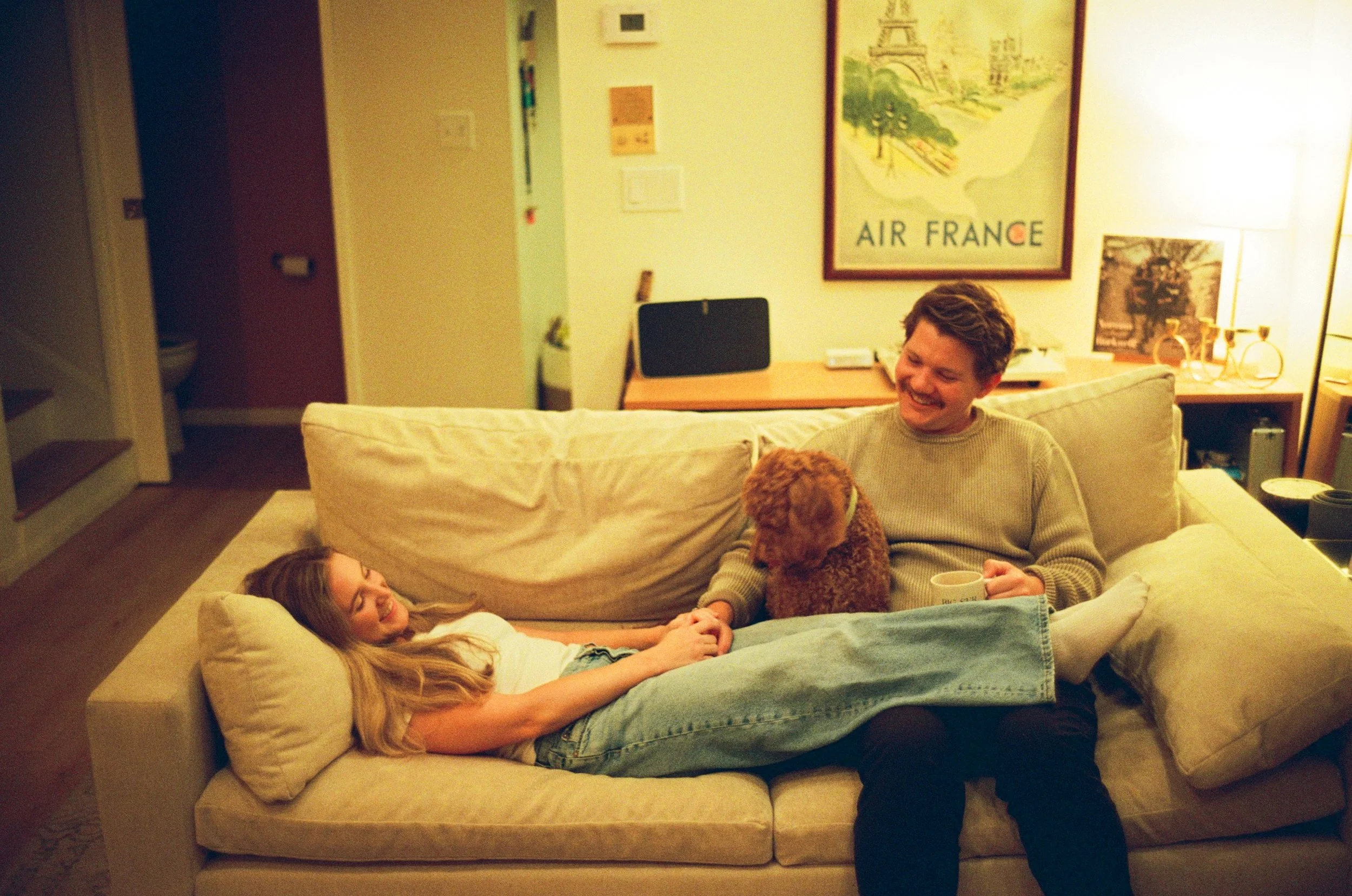 A Los Angeles, A24 inspired engagement session with film photography