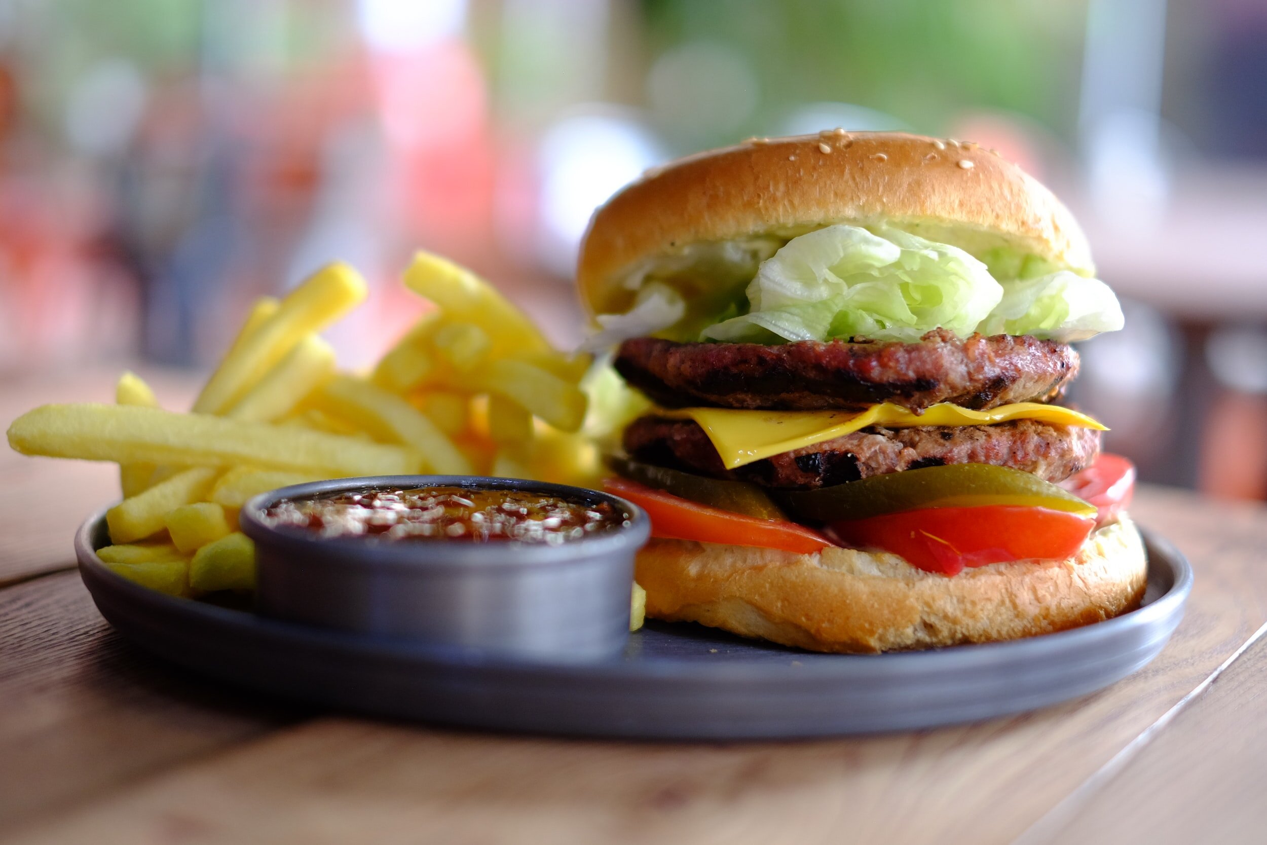 Burger and Chips