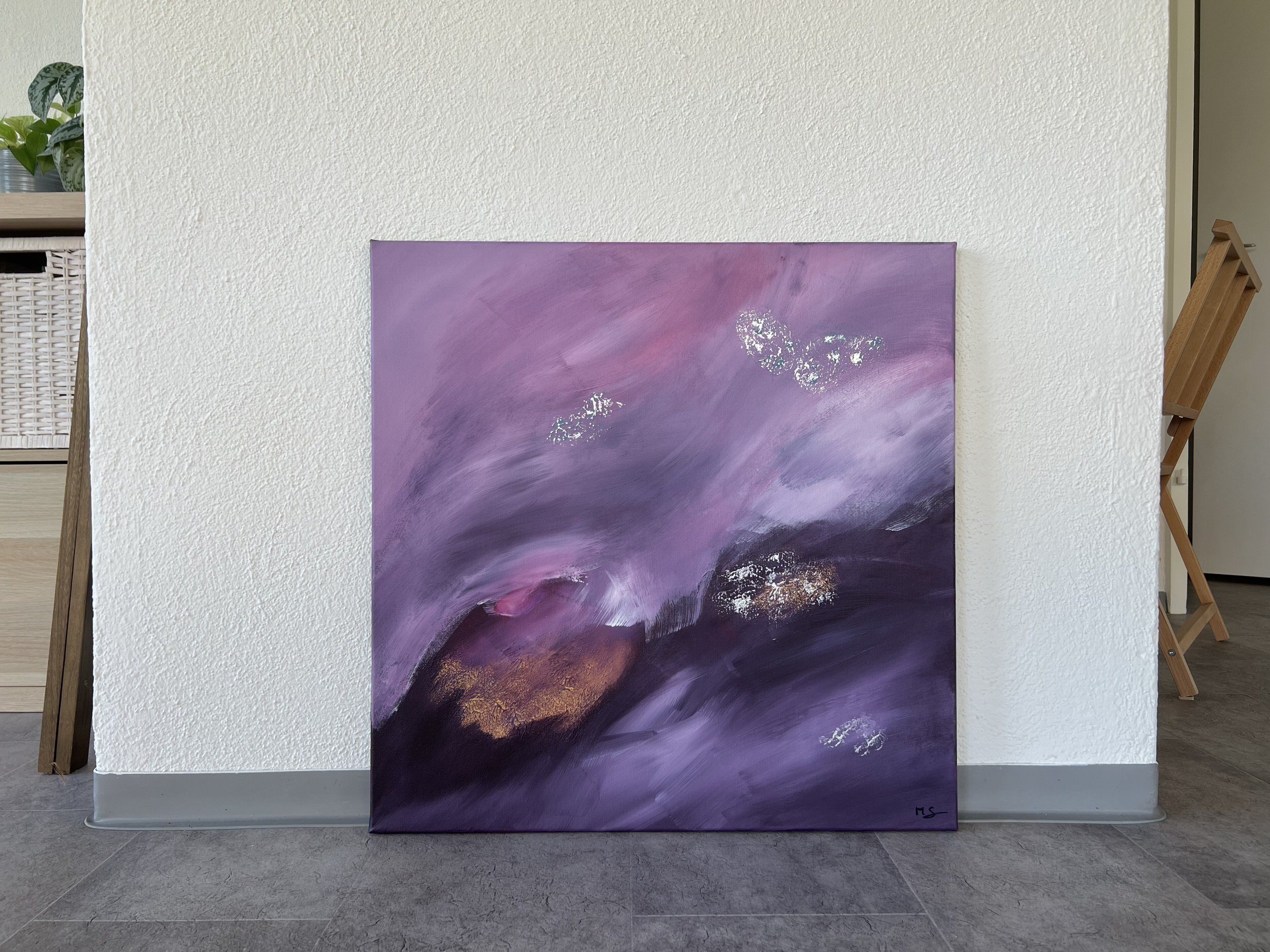 Discoveries_abstrakt Acrylbild violett gold Zürich_IMG_5715.jpeg